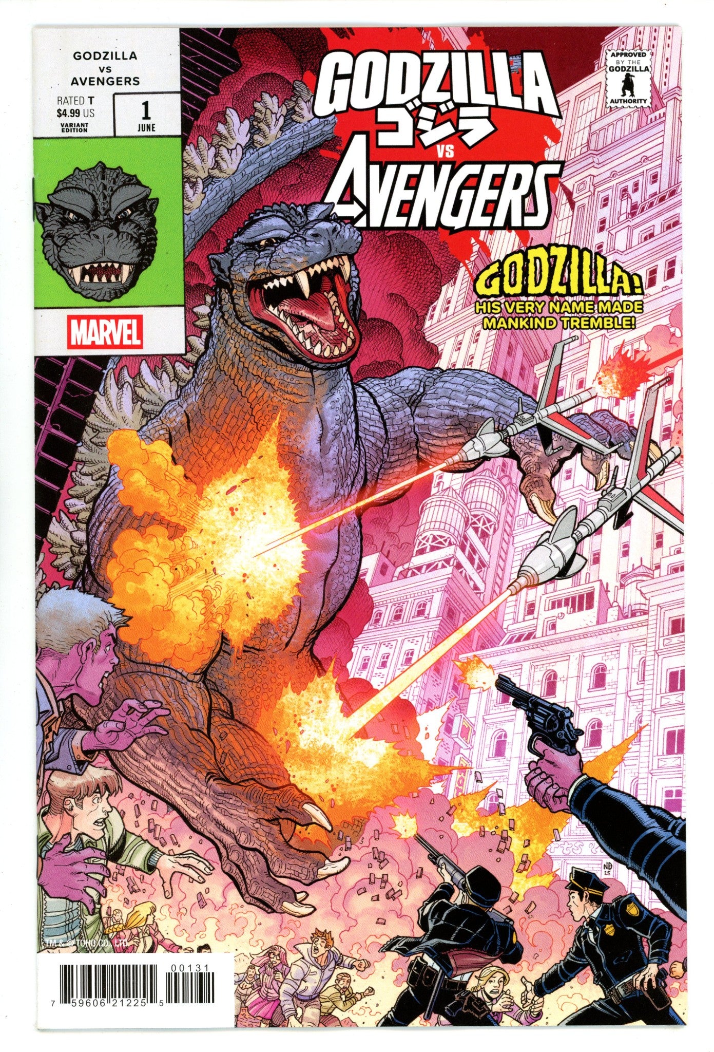 Godzilla Vs. Avengers 1 Bradshaw Homage Variant (2025)