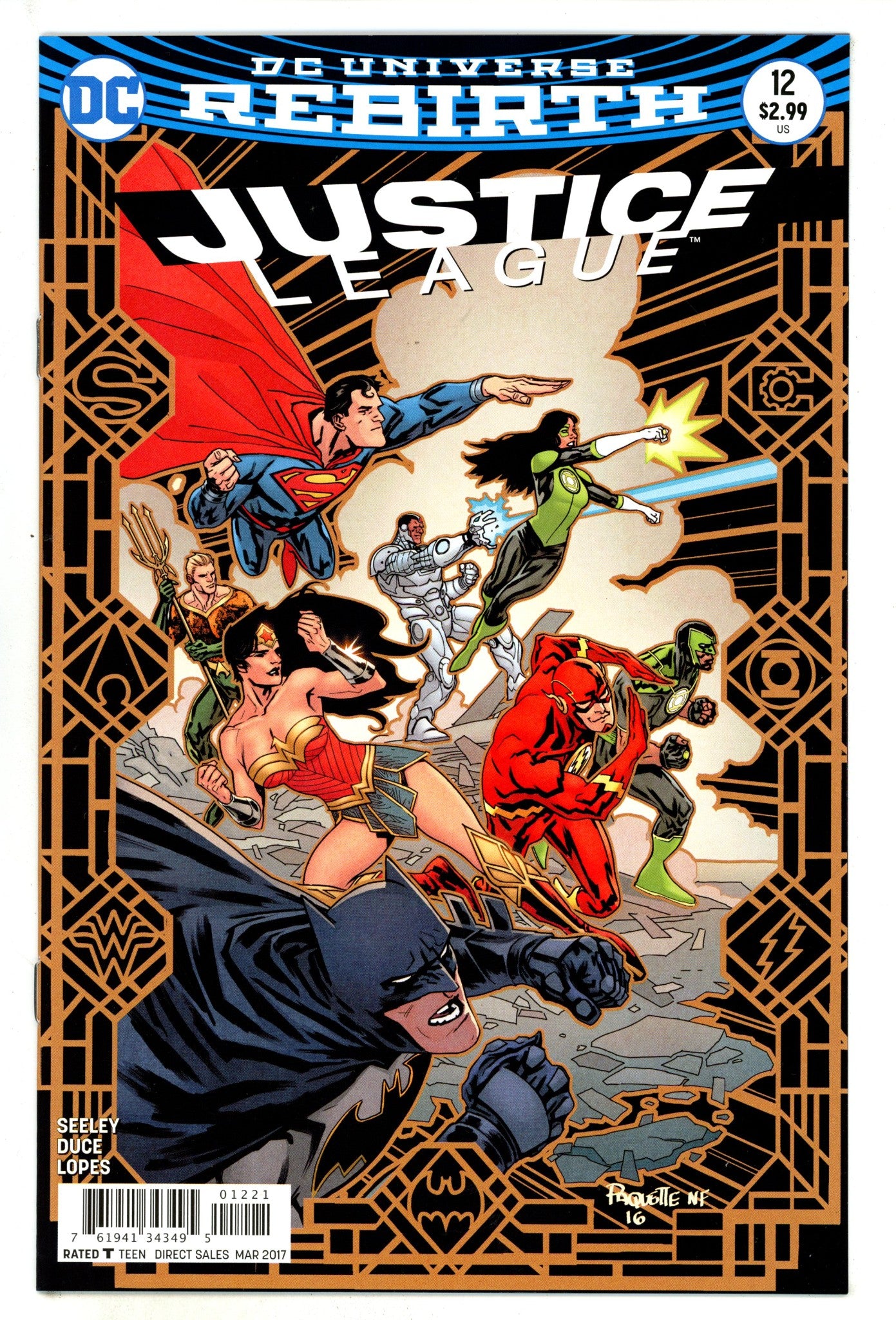 Justice League Vol 2 12 High Grade (2017) Paquette Variant 