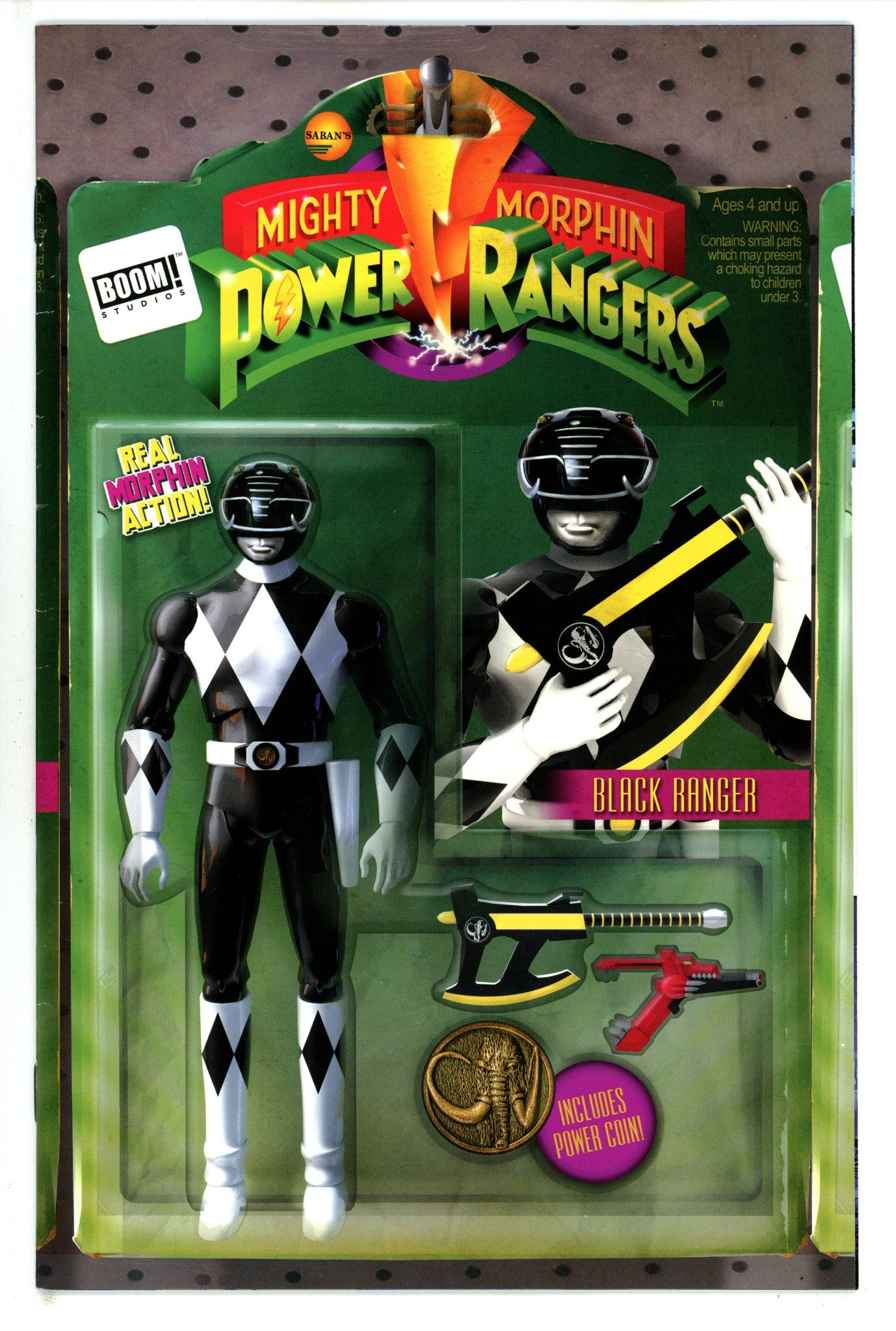 Mighty Morphin Power Rangers Vol 1 4 Robinson Action Figure Variant VF (2016)