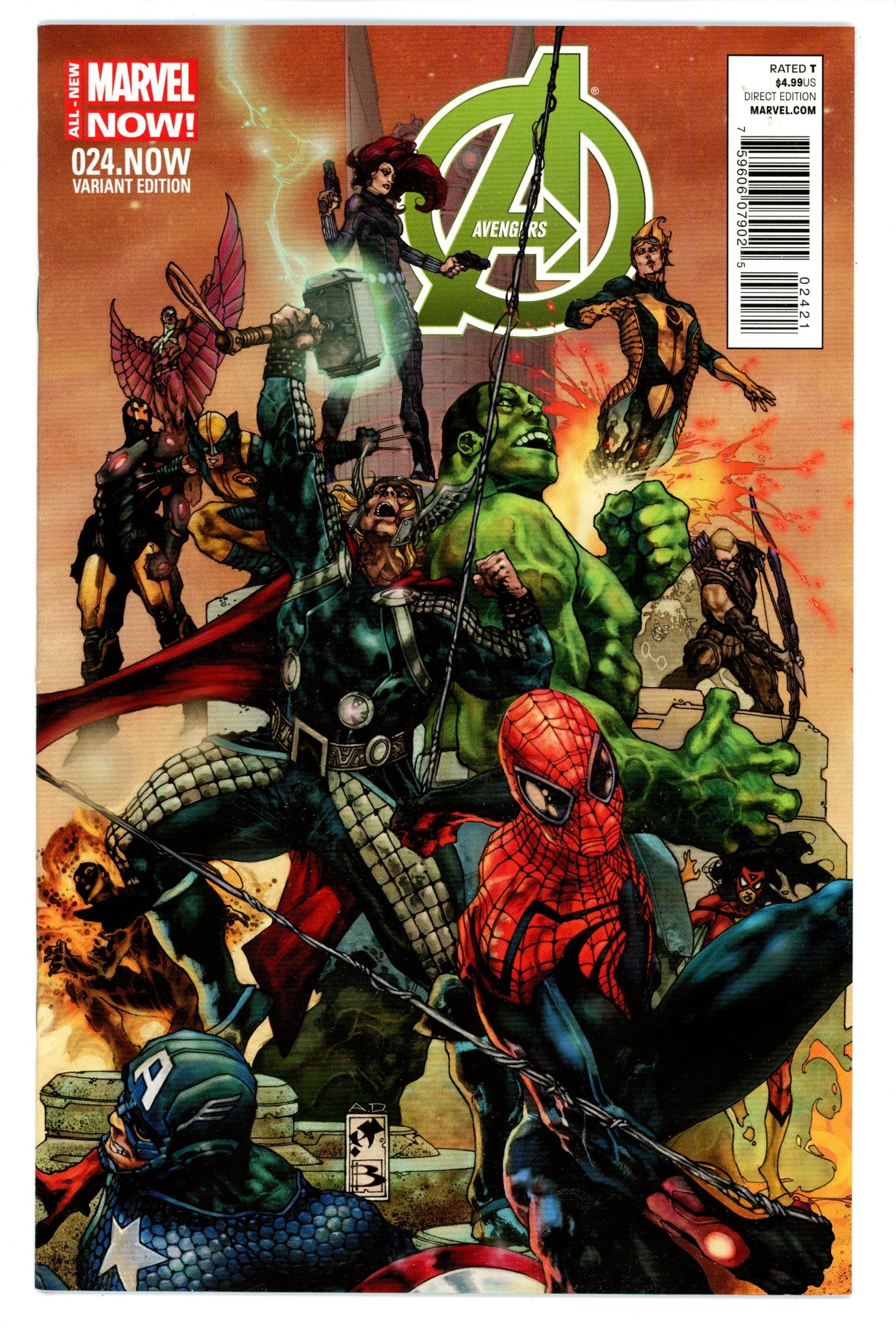Avengers Vol 5 24.NOW VF/NM (9.0) (2014) Bianchi Incentive Variant 