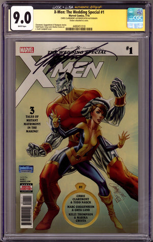 X-Men: The Wedding Special 1 CGC 9.0 (VF/NM) Sticker on Cover (2018) Signed x1 Cover Chris Claremont