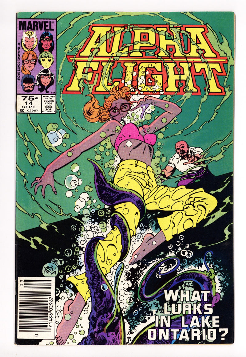 Alpha Flight Vol 1 14  Mid Grade   (1984)     Canadian Price Variant  