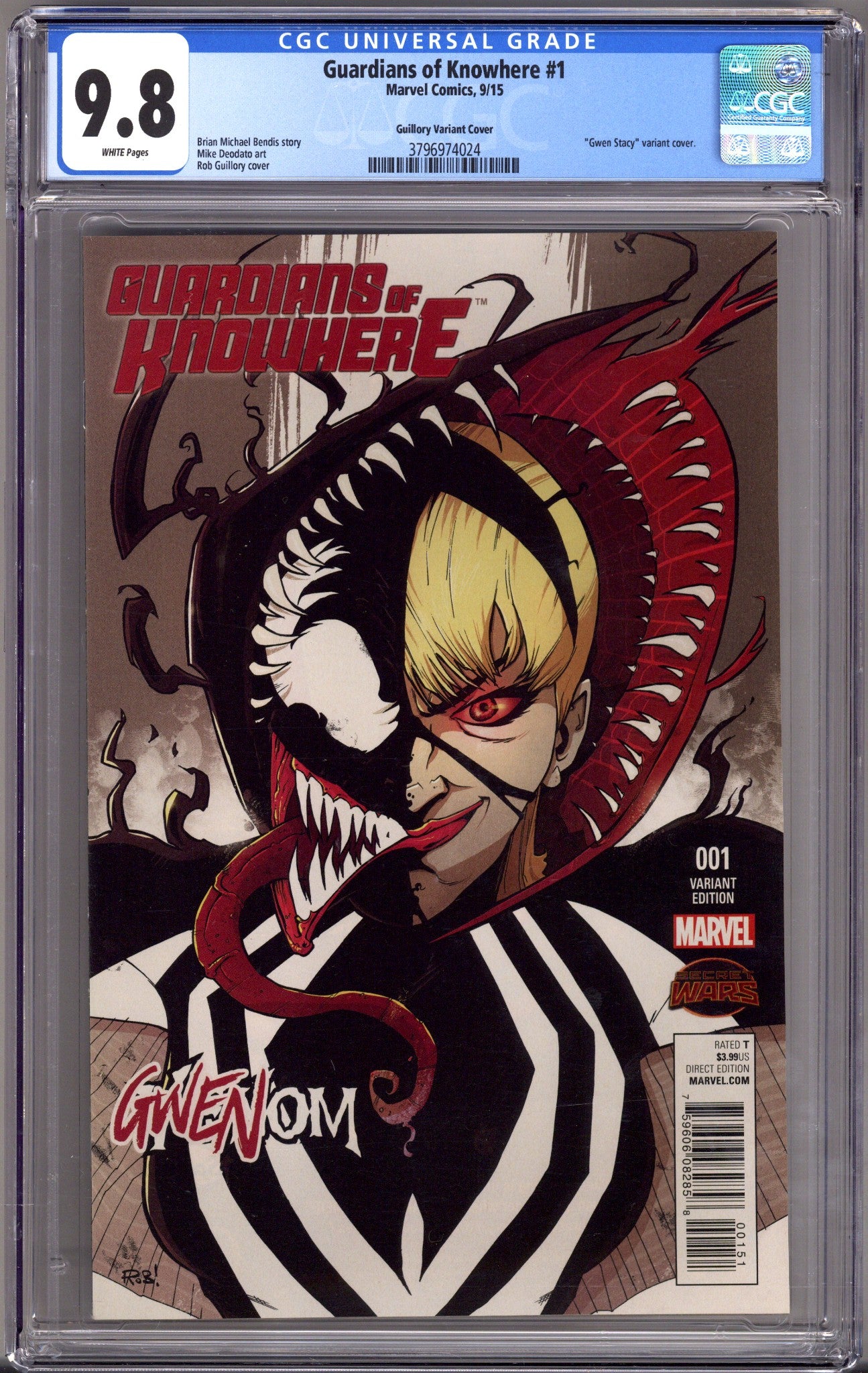 Guardians of Knowhere 1 CGC 9.8 (NM/M) (2015) Guillory Variant 