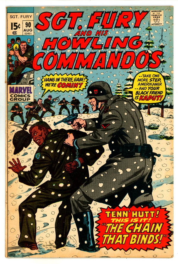 Sgt. Fury 90 FN+ (6.5) Apparent, Cover Detached (1971)