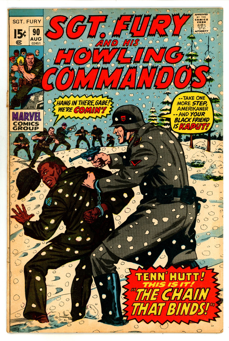 Sgt. Fury 90 FN+ (6.5) Apparent, Cover Detached (1971) 