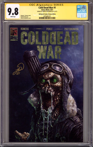 Cold Dead War 1 CGC 9.8 (NM/M) (2021) Desjardins Exclusive Variant Signed x1 Cover Johnny Desjardins
