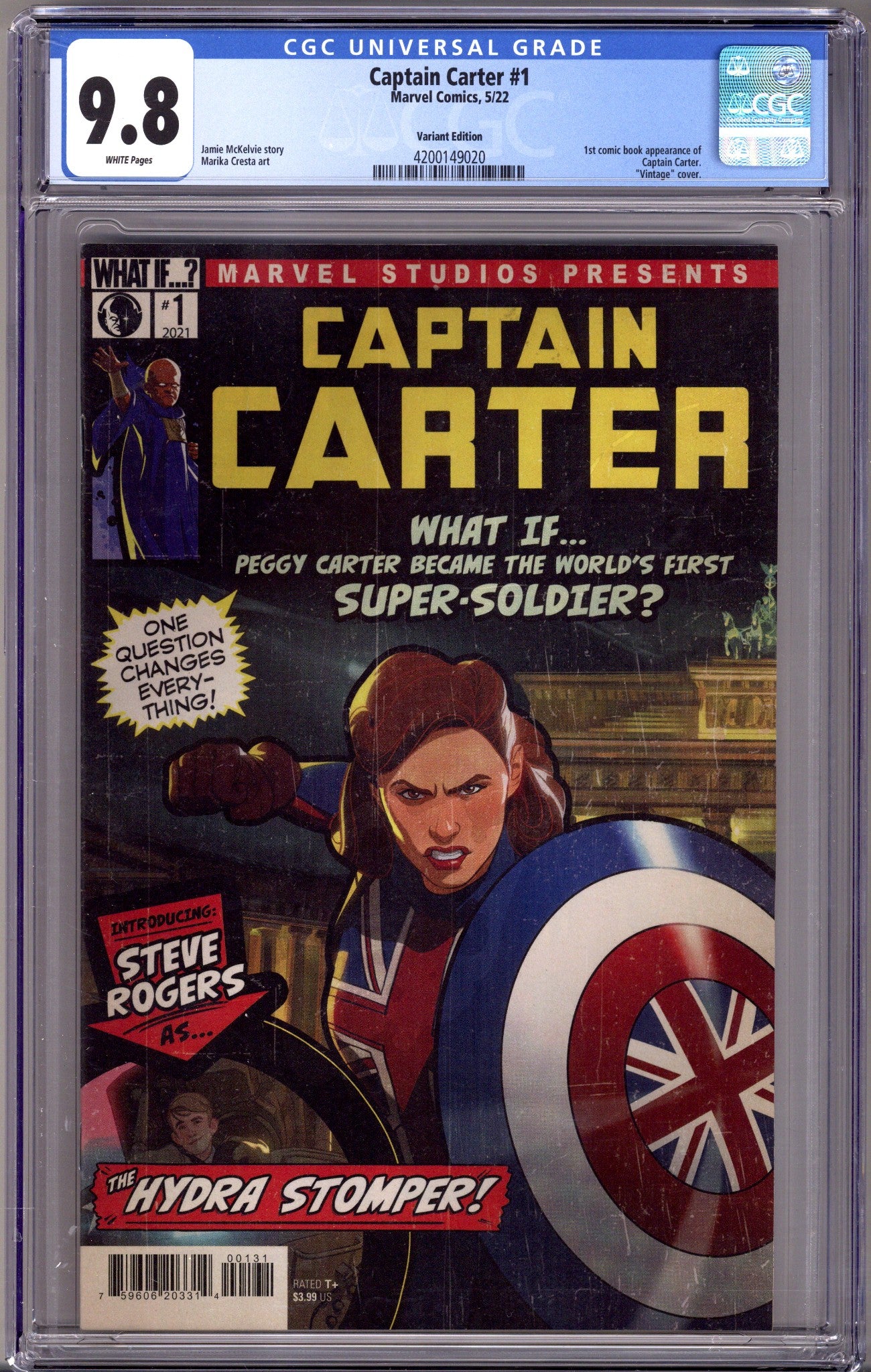 Captain Carter   1 CGC 9.8 (NM/M)   (2022) Animation   Variant  