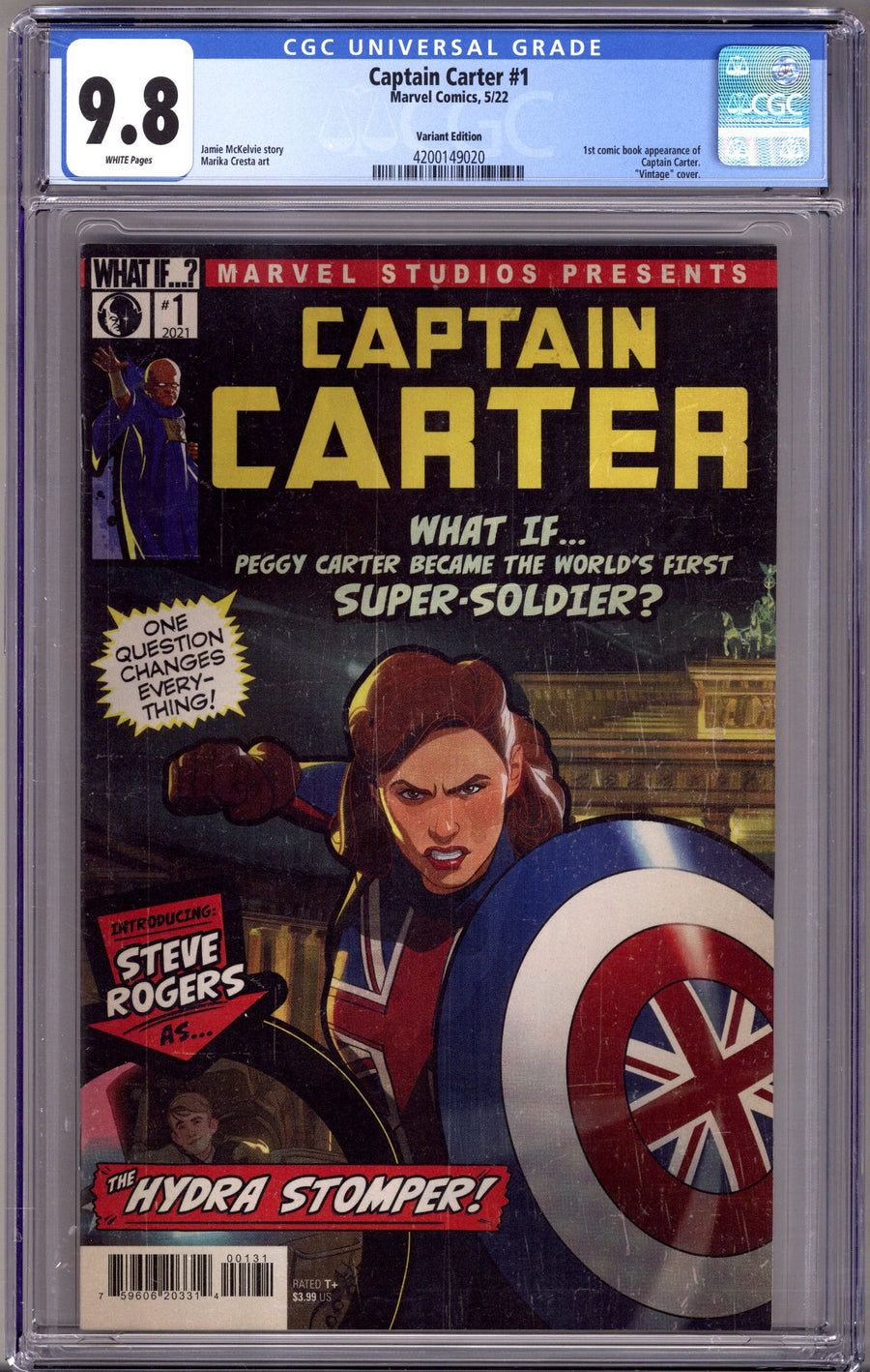 Captain Carter   1 CGC 9.8 (NM/M)   (2022) Animation   Variant  