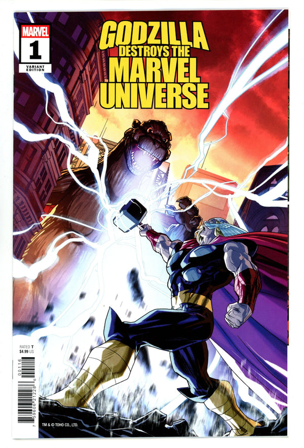 Godzilla Destroys The Marvel Universe 1 Woods Incentive Variant NM- (2025)