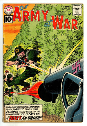 Our Army at War Vol 1 110 GD/VG (3.0) Interior Cover Tape (1961) 