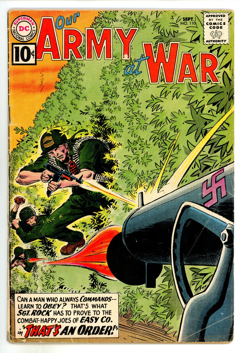 Our Army at War Vol 1 110 GD/VG (3.0) Interior Cover Tape (1961) 
