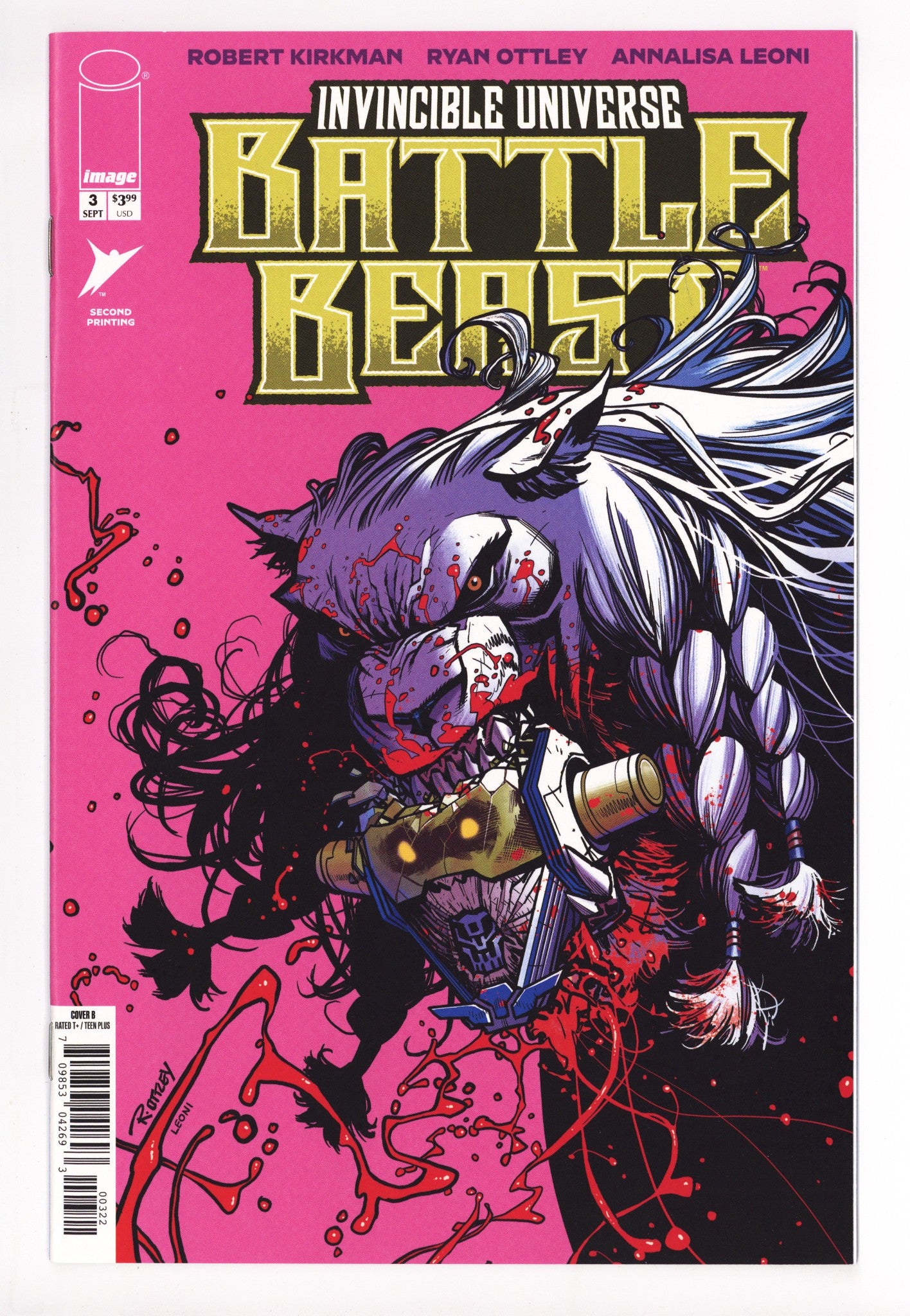 Invincible Universe Battle Beast 3 Ottley 2nd Print Variant (2025)