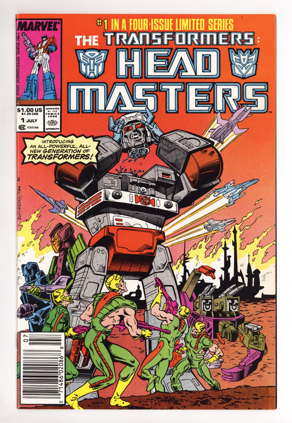The Transformers: Headmasters 1 NM- (9.2) (1987) Newsstand