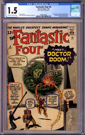 Fantastic Four Vol 1 5 CGC 1.5 (FR/GD) (1962)