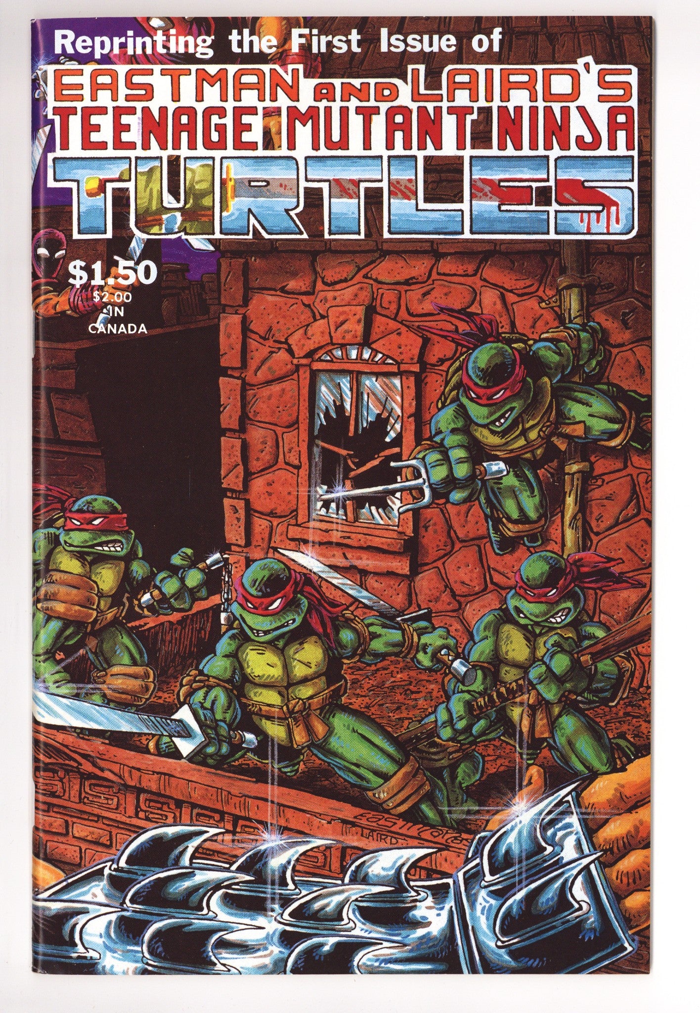 Teenage Mutant Ninja Turtles Vol 1 1 VF+ (8.5) (1985) 4th Print 