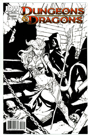 Dungeons & Dragons 4 Mid Grade (2011) Green B&W Incentive Variant