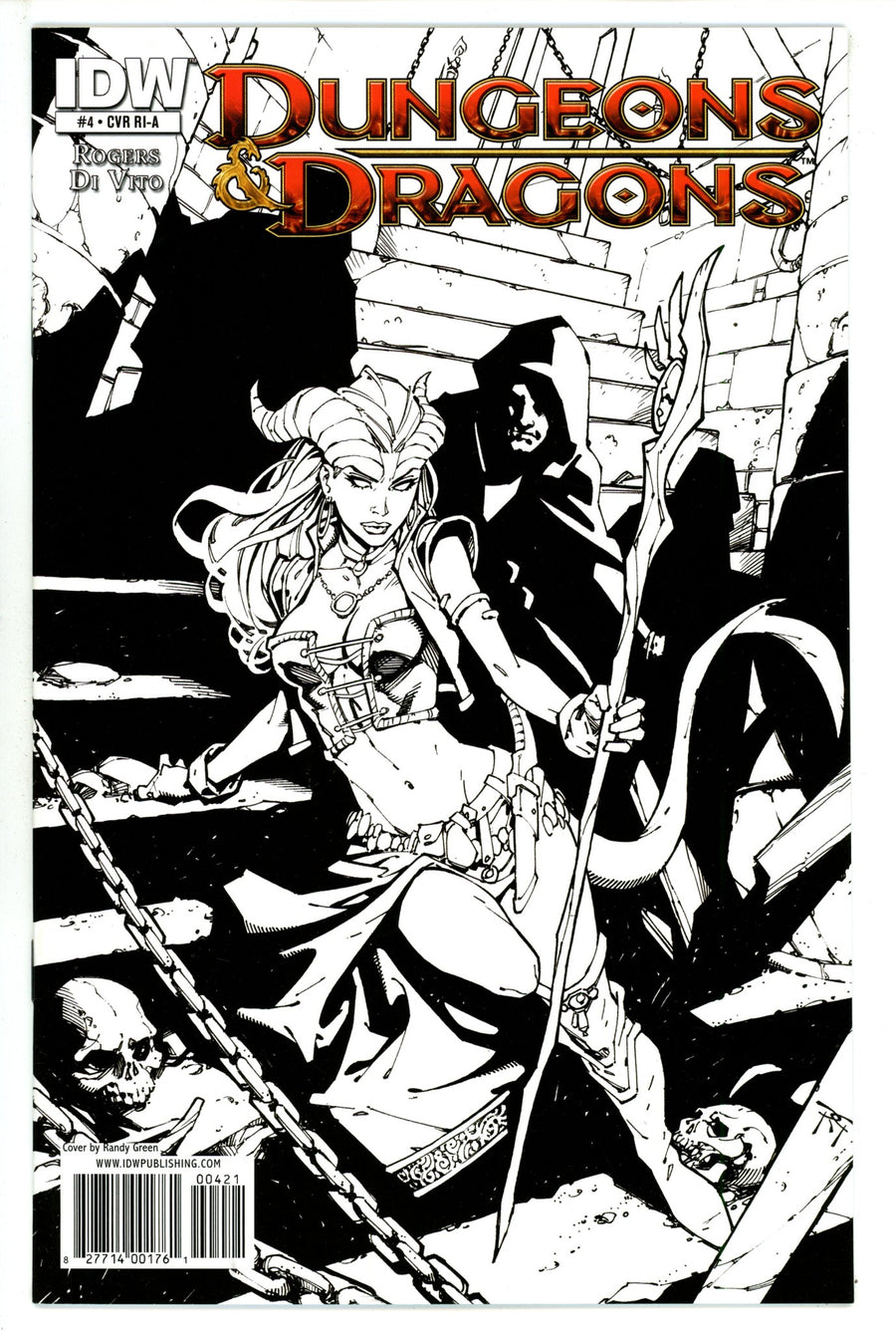 Dungeons & Dragons 4 Mid Grade (2011) Green B&W Incentive Variant 