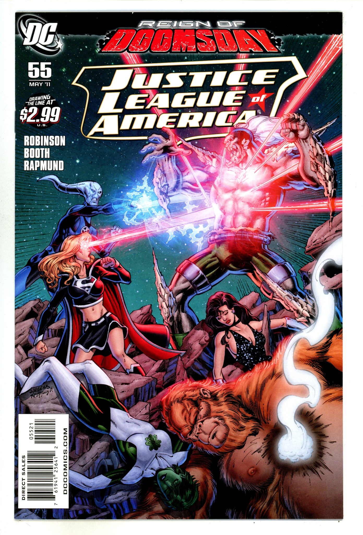 Justice League of America Vol 2 55 High Grade (2011) Jurgens Incentive Variant 