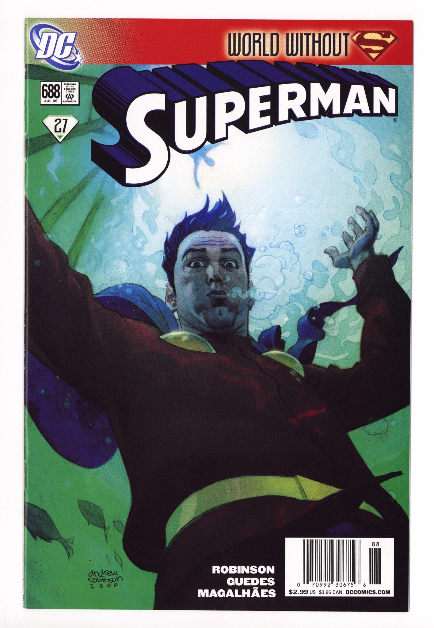 Superman Vol 1 688 VF (8.0) (2009) Newsstand 