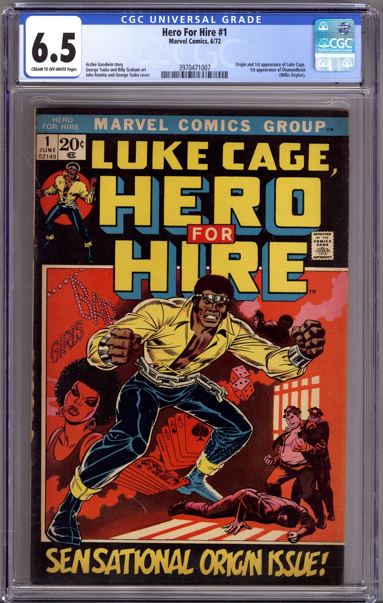Hero for Hire 1 CGC 6.5 (FN+) (1972) 