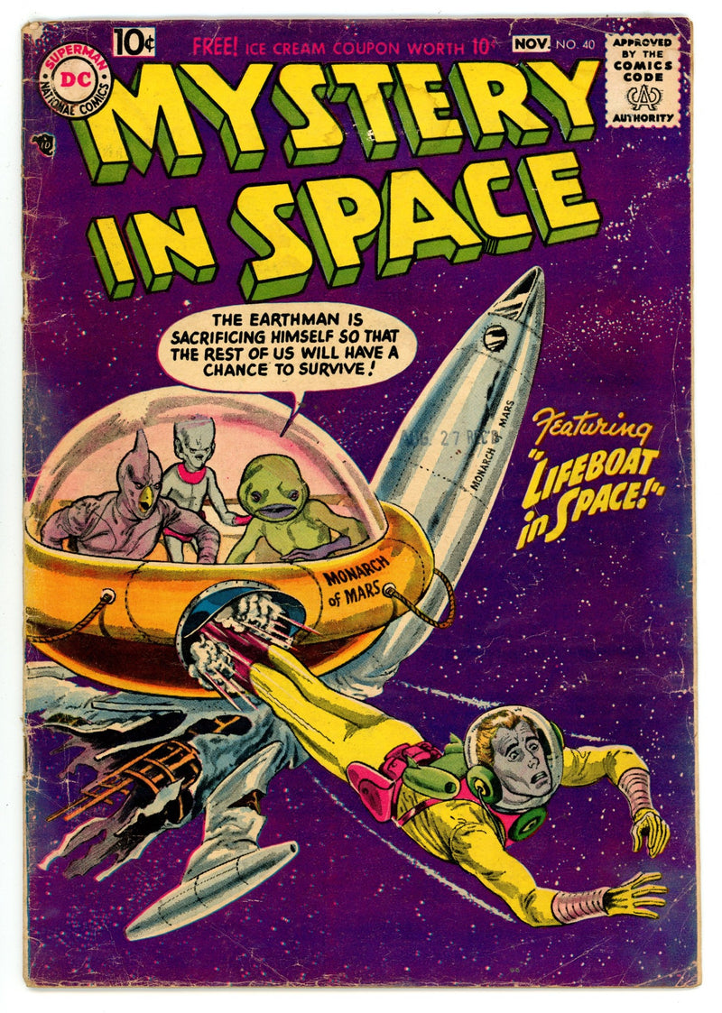 Mystery in Space Vol 1 40  GD/VG (3.0)   (1957)        