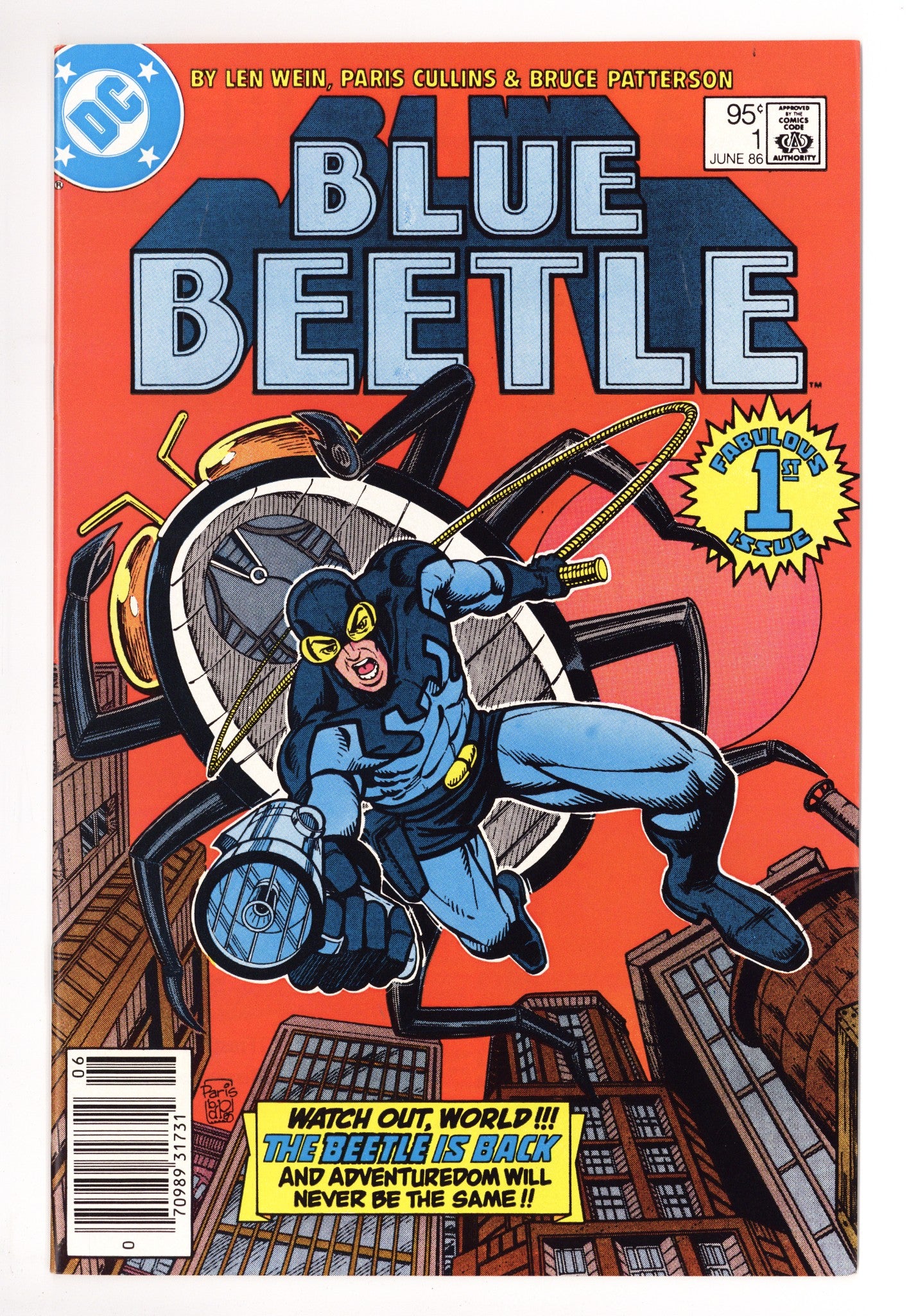 Blue Beetle Vol 7 1 NM- (9.2) (1986) Canadian Price Variant 