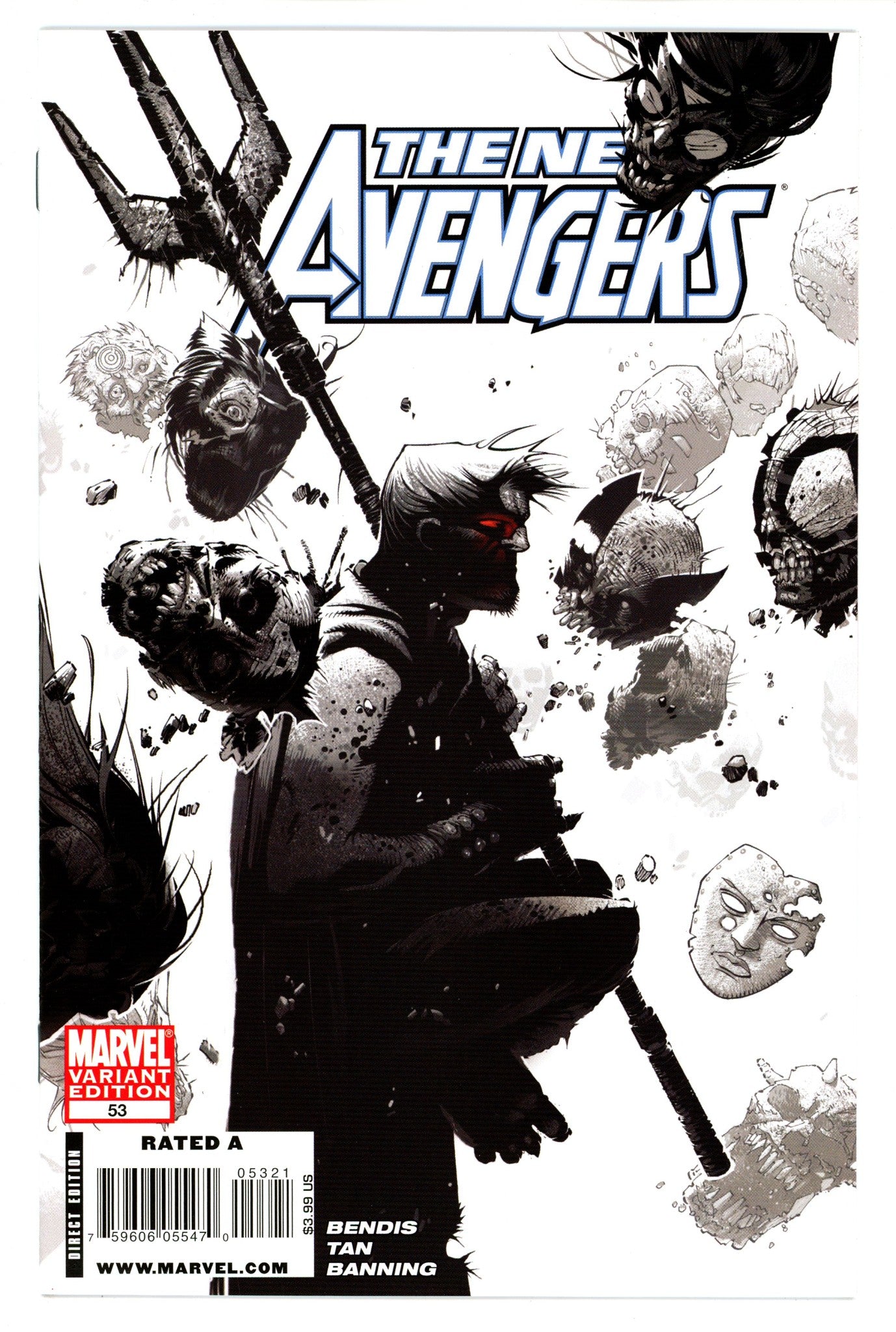 New Avengers Vol 1 53 NM- (9.2) (2009) Bachalo Incentive Variant 