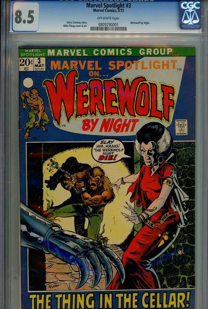 Marvel Spotlight Vol 1 3 CGC 8.5 (VF+) (1972) 