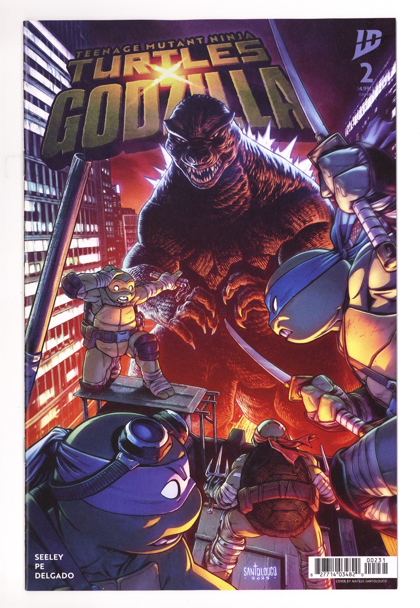 Teenage Mutant Ninja Turtles X Godzilla 2 Santolouco Variant (2025)