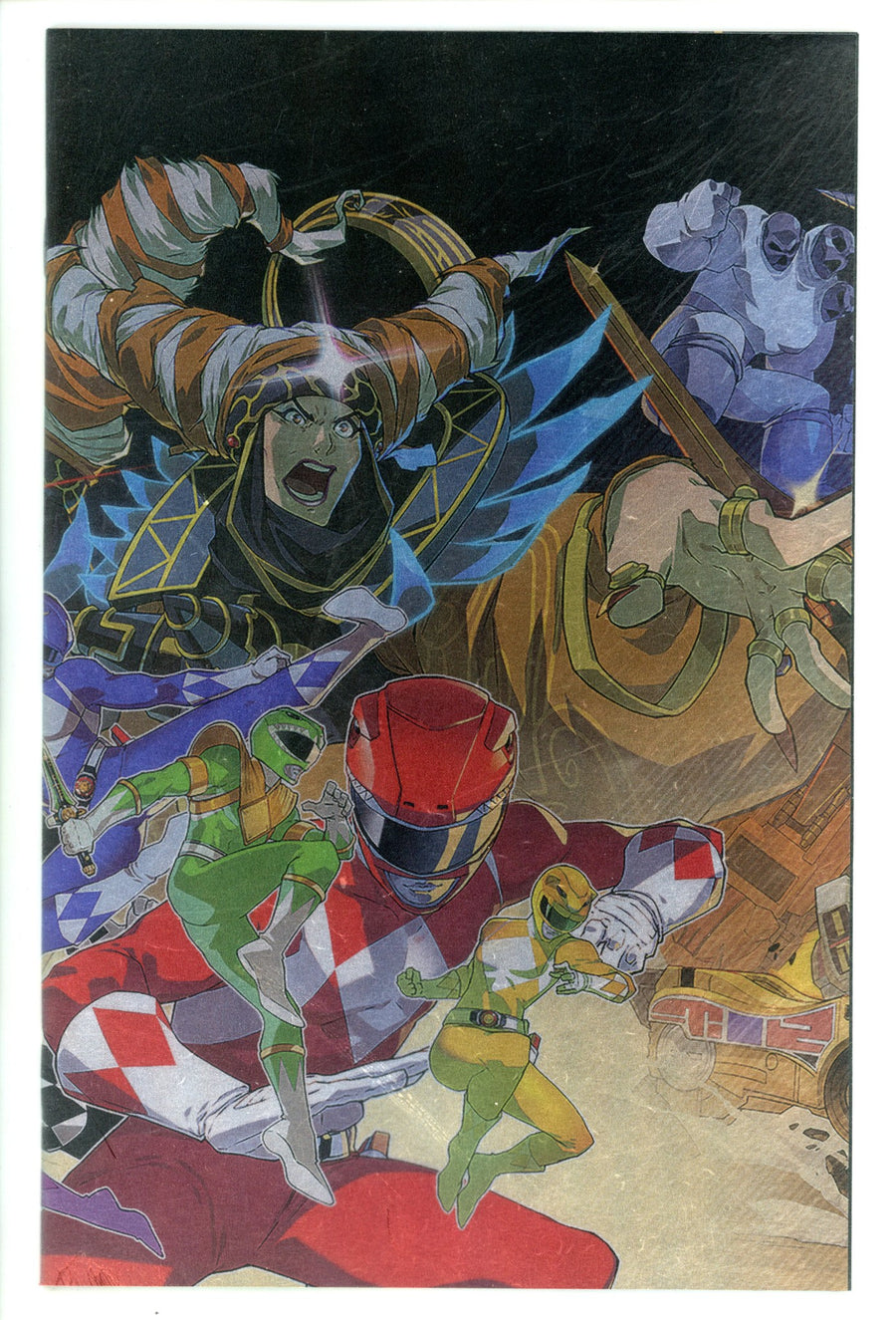 Mighty Morphin Power Rangers: Rita's Rewind 1 Art Virgin Wraparound Foil Variant (2025)
