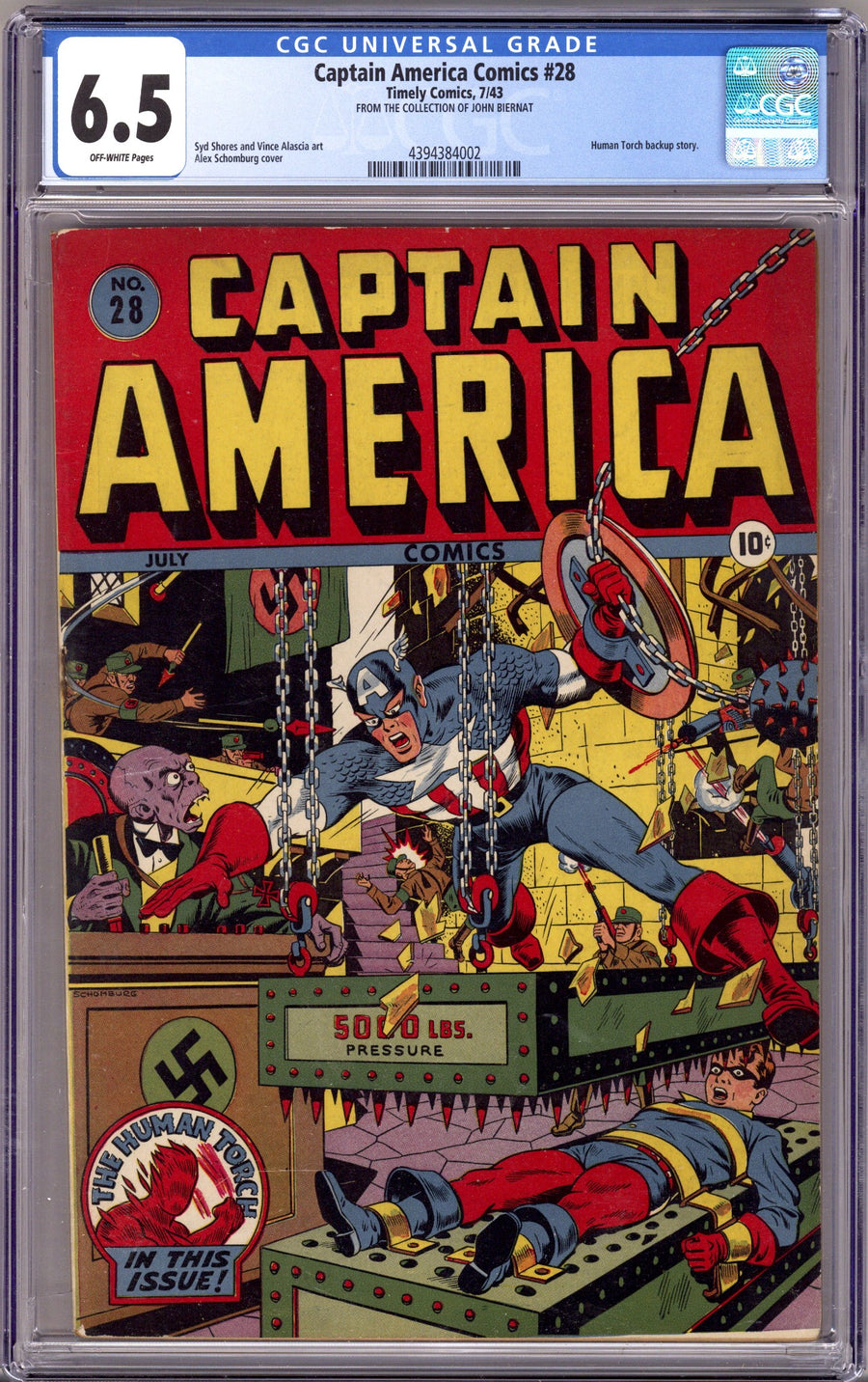 Captain America Comics 28 CGC 6.5 (FN+) (1943)