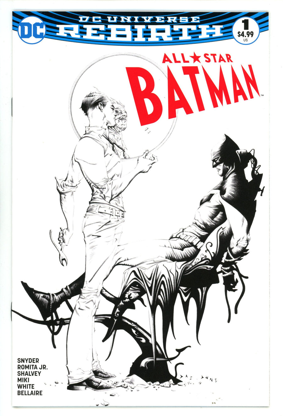 All Star Batman 1 NM (9.4) (2016) Lee B&W Dynamic Forces Exclusive Variant 