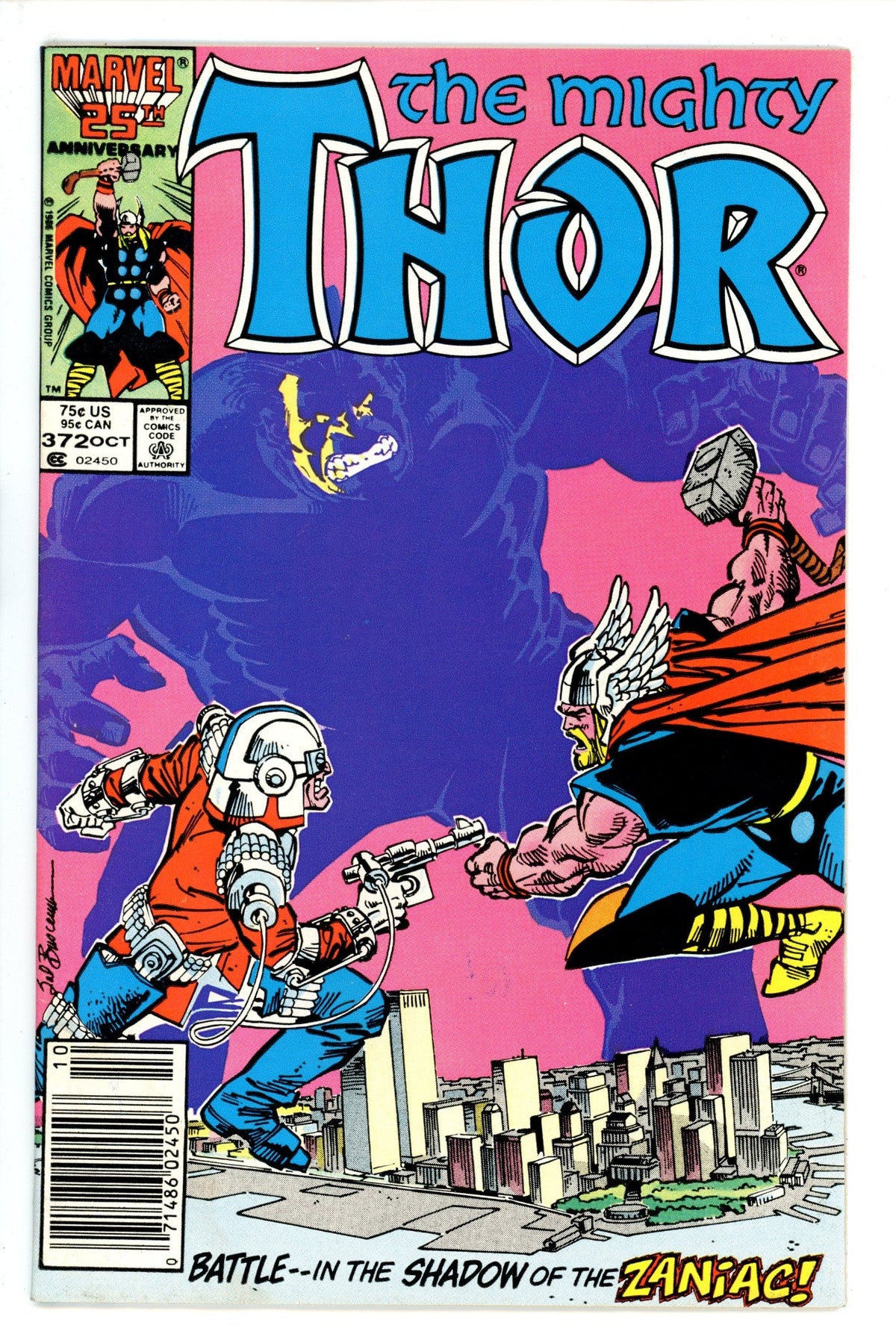 Thor Vol 1 372  Low Grade   (1986)   Newsstand