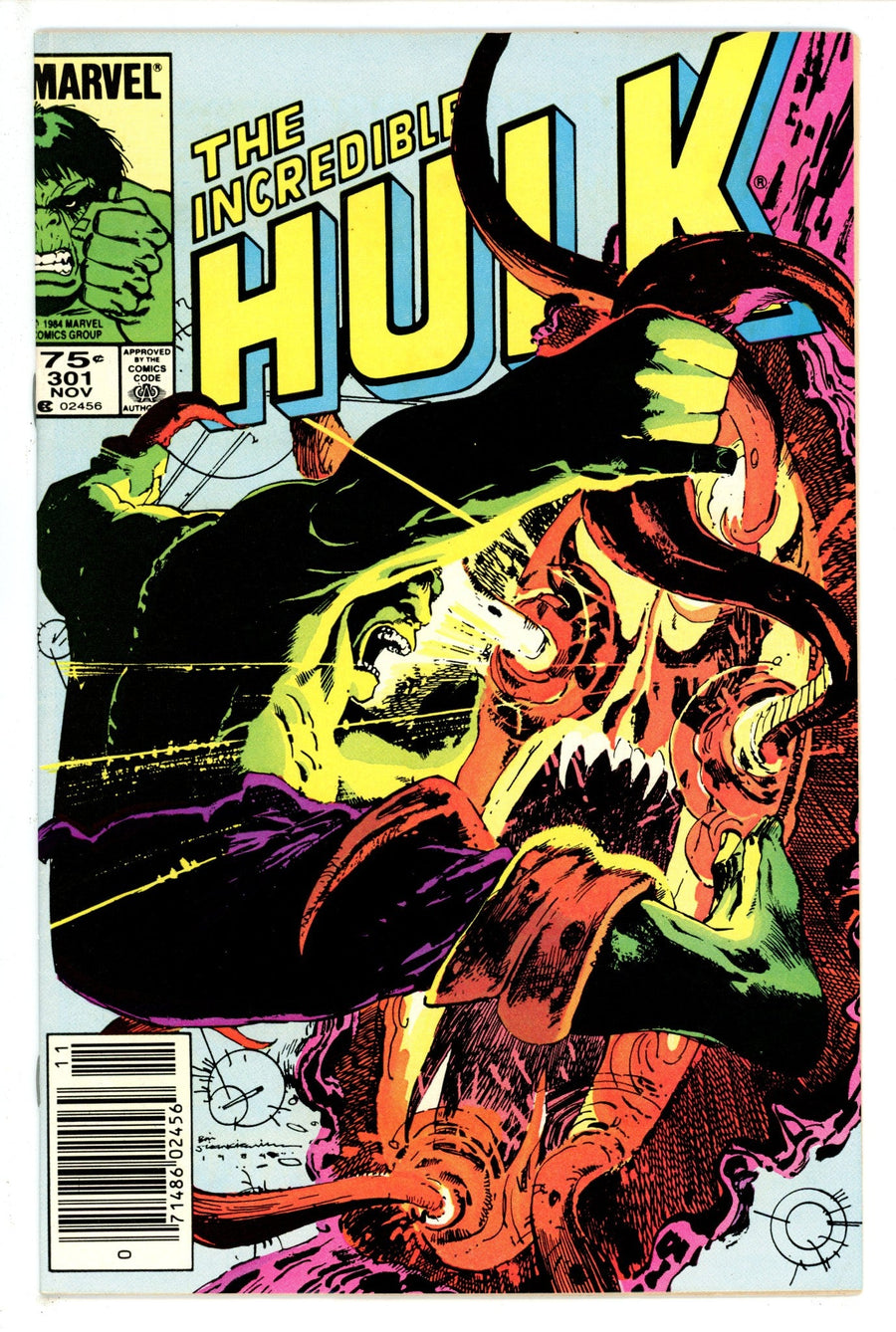The Incredible Hulk Vol 1 301  Mid Grade   (1984)   Canadian Price Variant