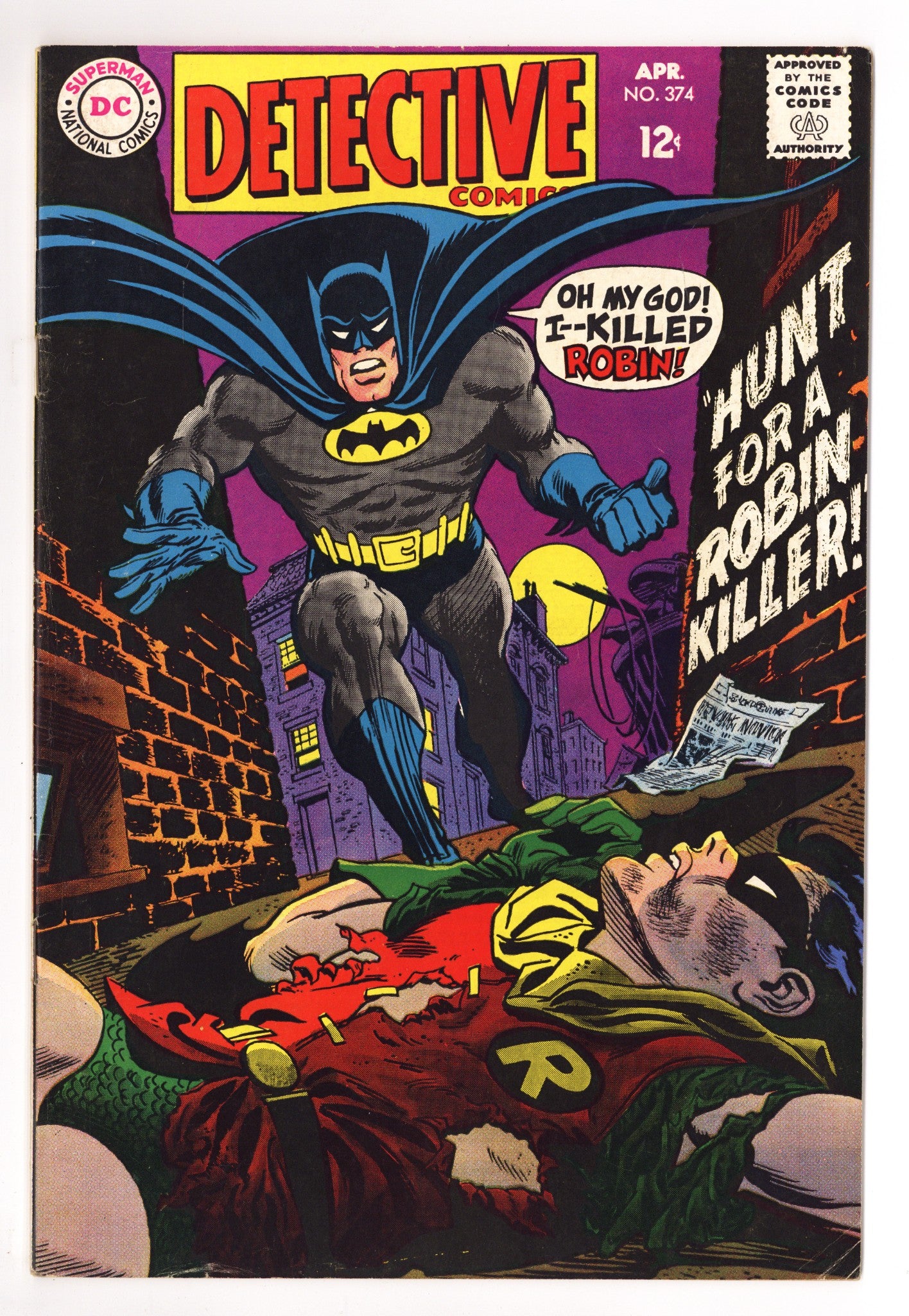 Detective Comics Vol 1 374 FN (6.0) (1968) 