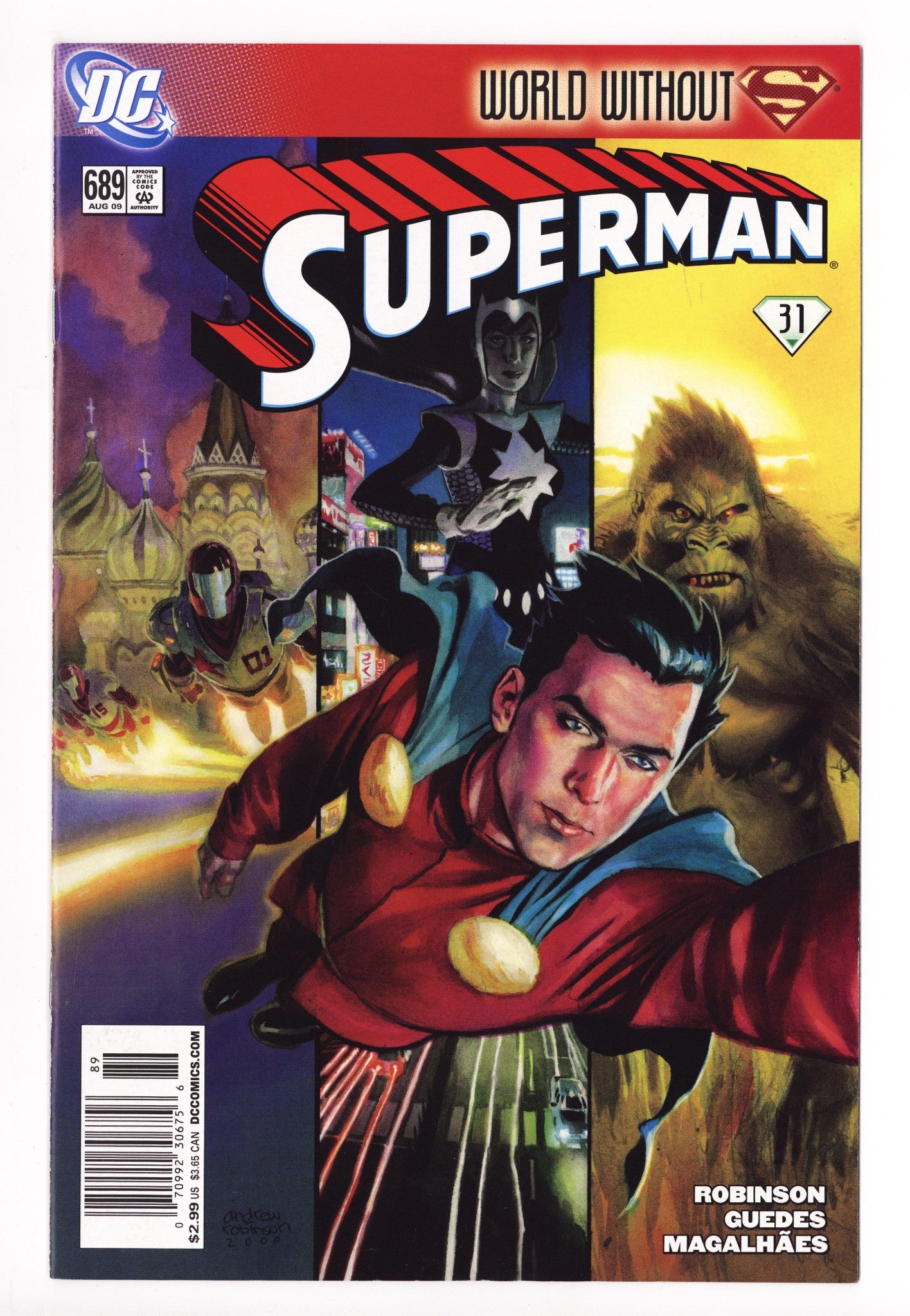 Superman Vol 1 689 FN/VF (7.0) (2009) Newsstand 