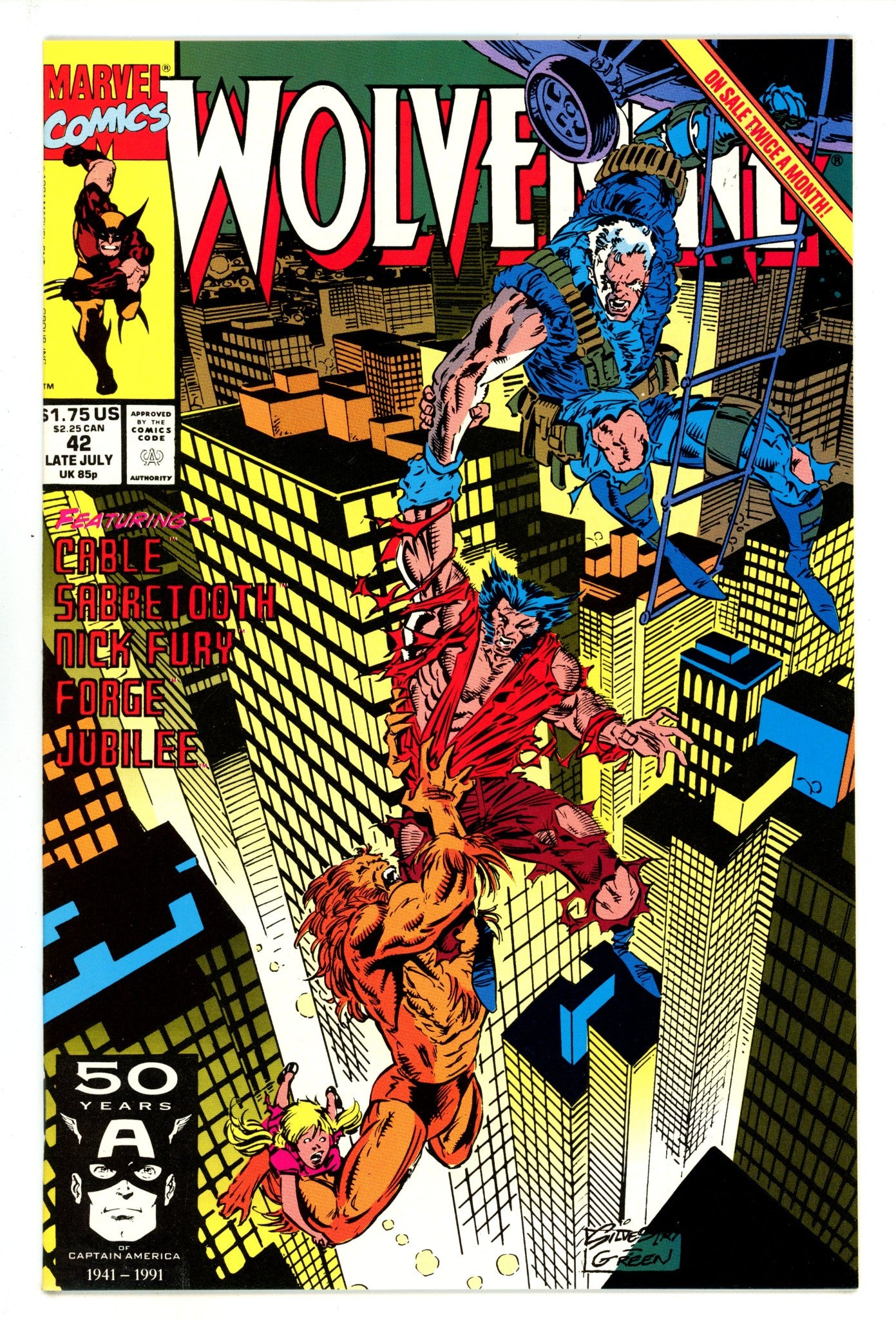 Wolverine Vol 2 42 NM- (9.2) (1991) 