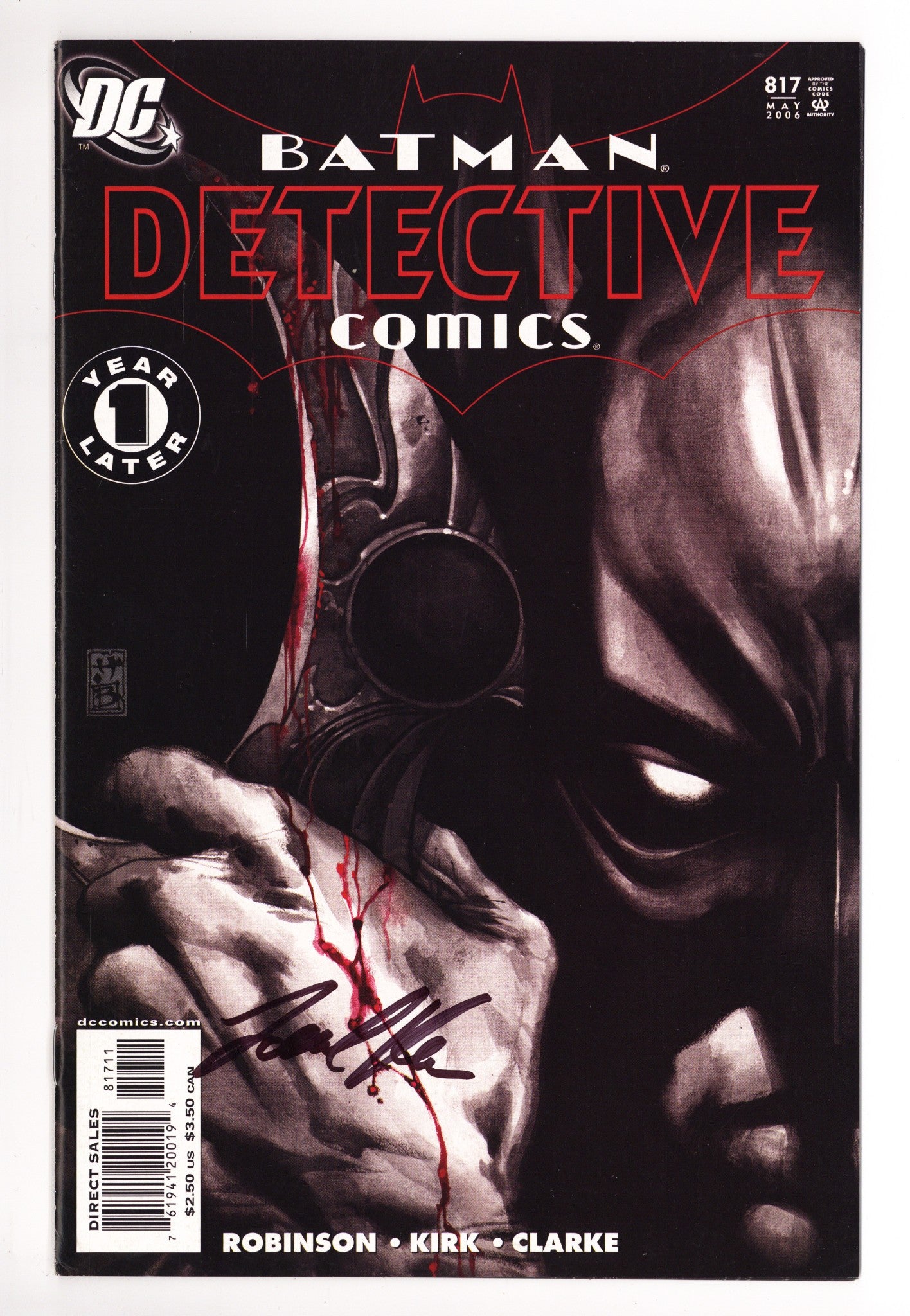 Detective Comics Vol 1 817 Mid Grade (2006) Signed x1 Cover Leonard Kirk 