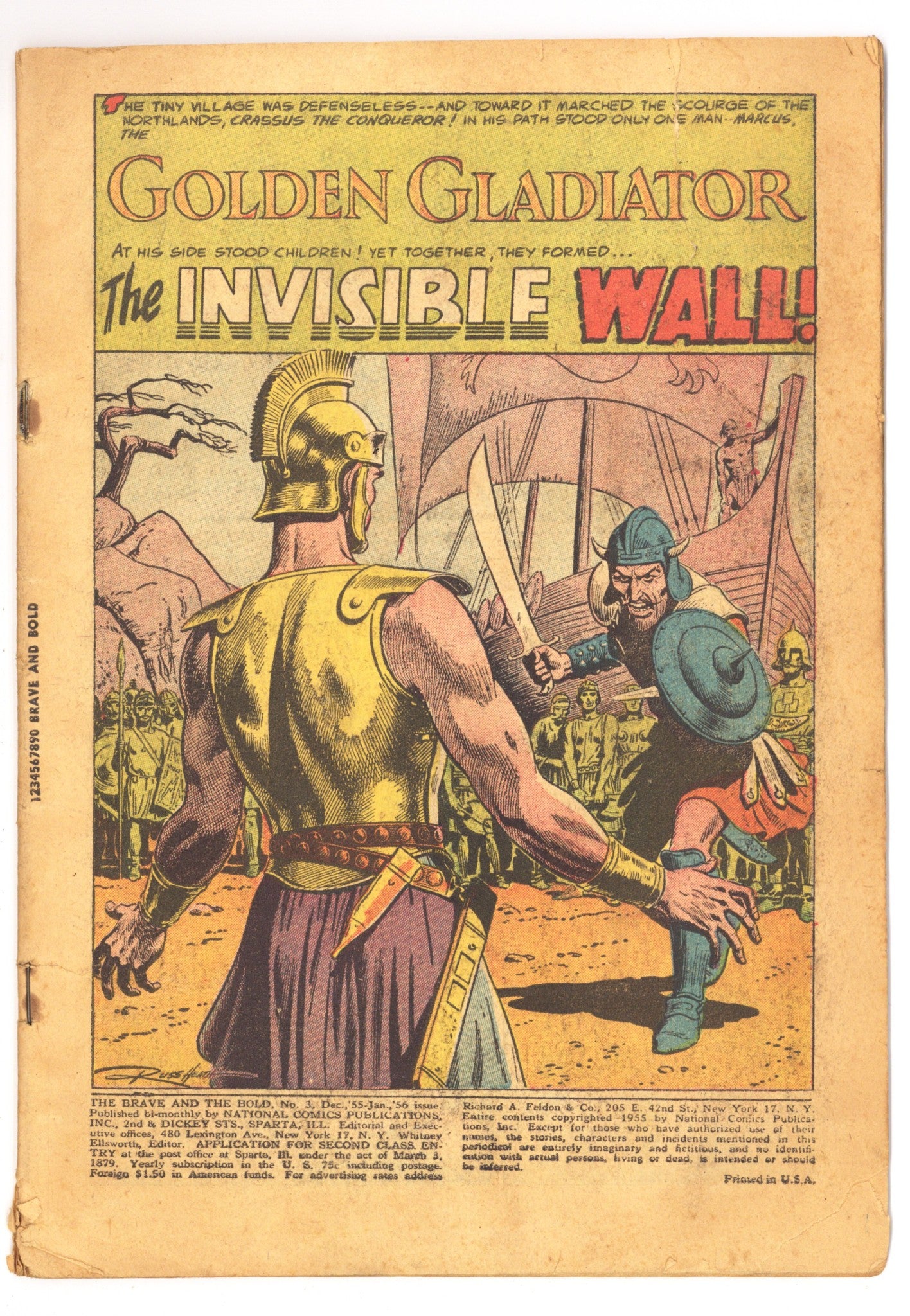 The Brave and the Bold Vol 1 3 PR (0.5) Coverless (1955) 