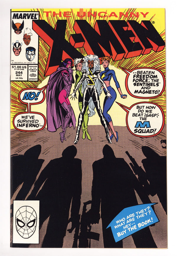 The Uncanny X-Men Vol 1 244 VF+ (8.5) (1989)
