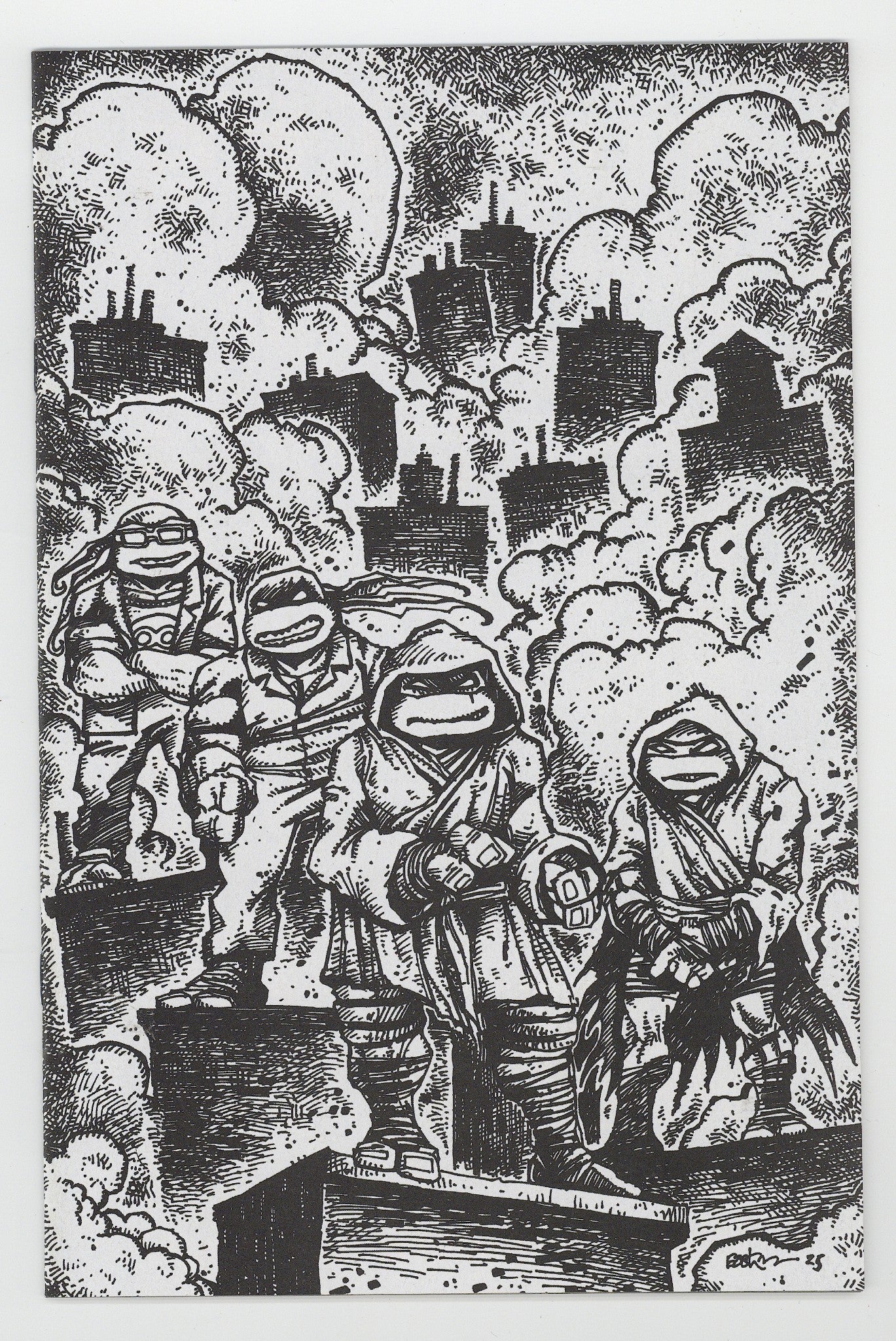 Teenage Mutant Ninja Turtles Vol 6 10 NM- (9.2) (2025) Eastman B&W Virgin Incentive Variant 