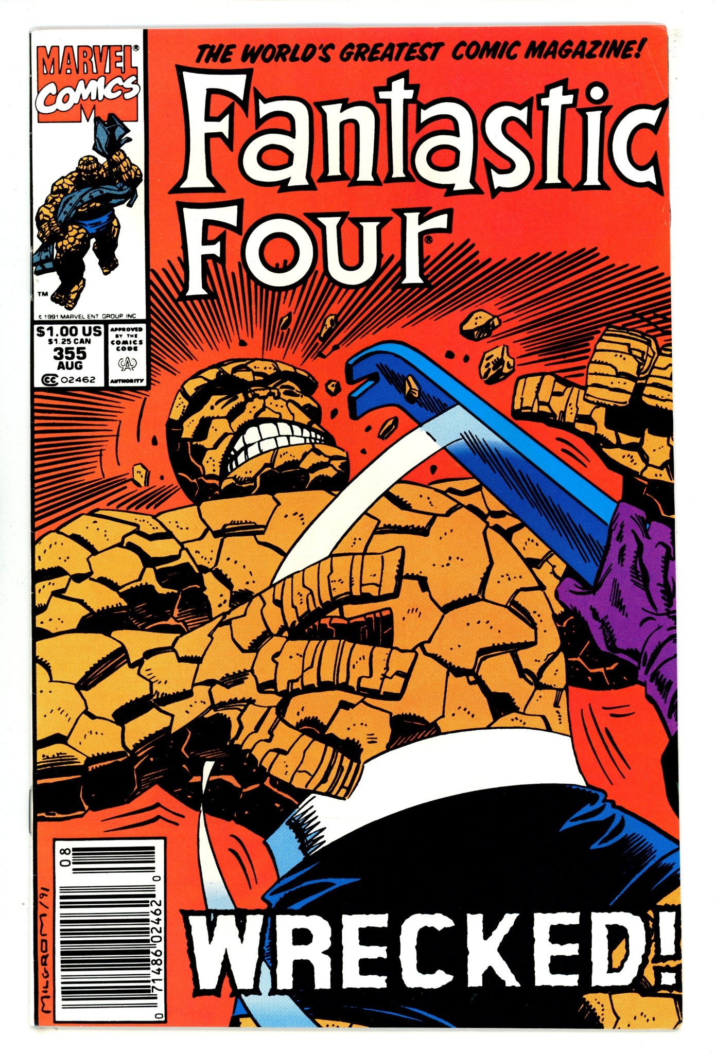 Fantastic Four Vol 1 355 Mid Grade (1991) Newsstand 