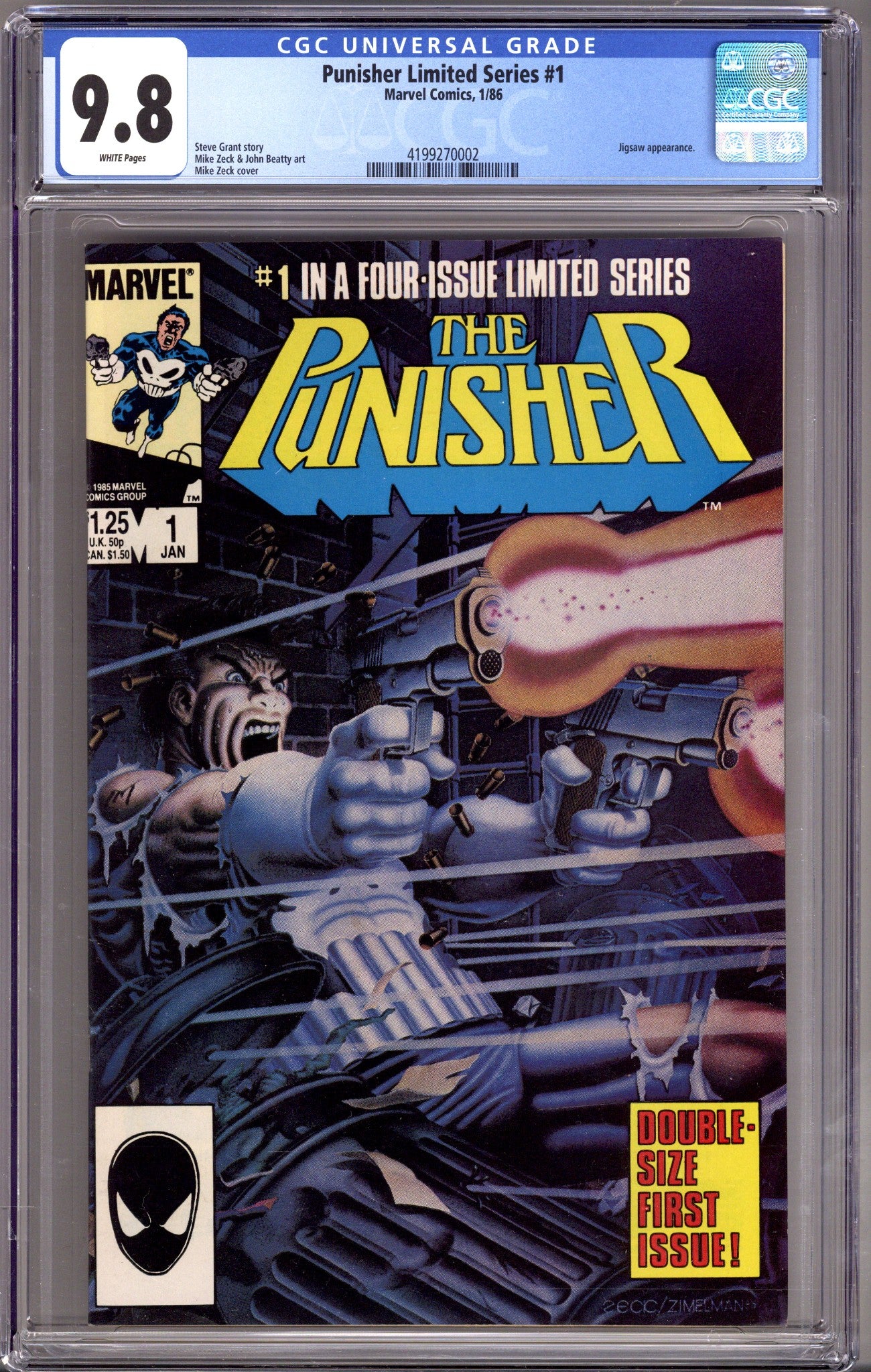The Punisher Vol 1 1 CGC 9.8 (NM/M) (1986) 