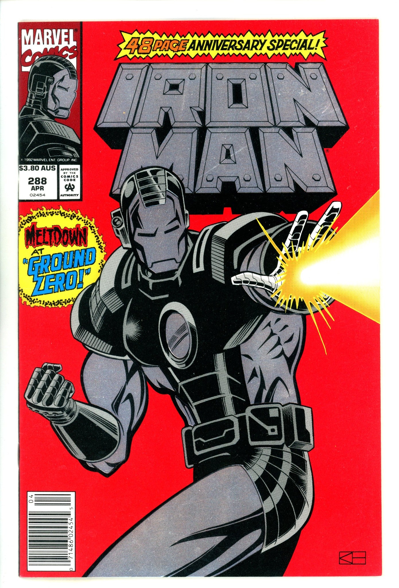 Iron Man Vol 1 288  VF- (7.5) Australian Price Variant  (1993)  