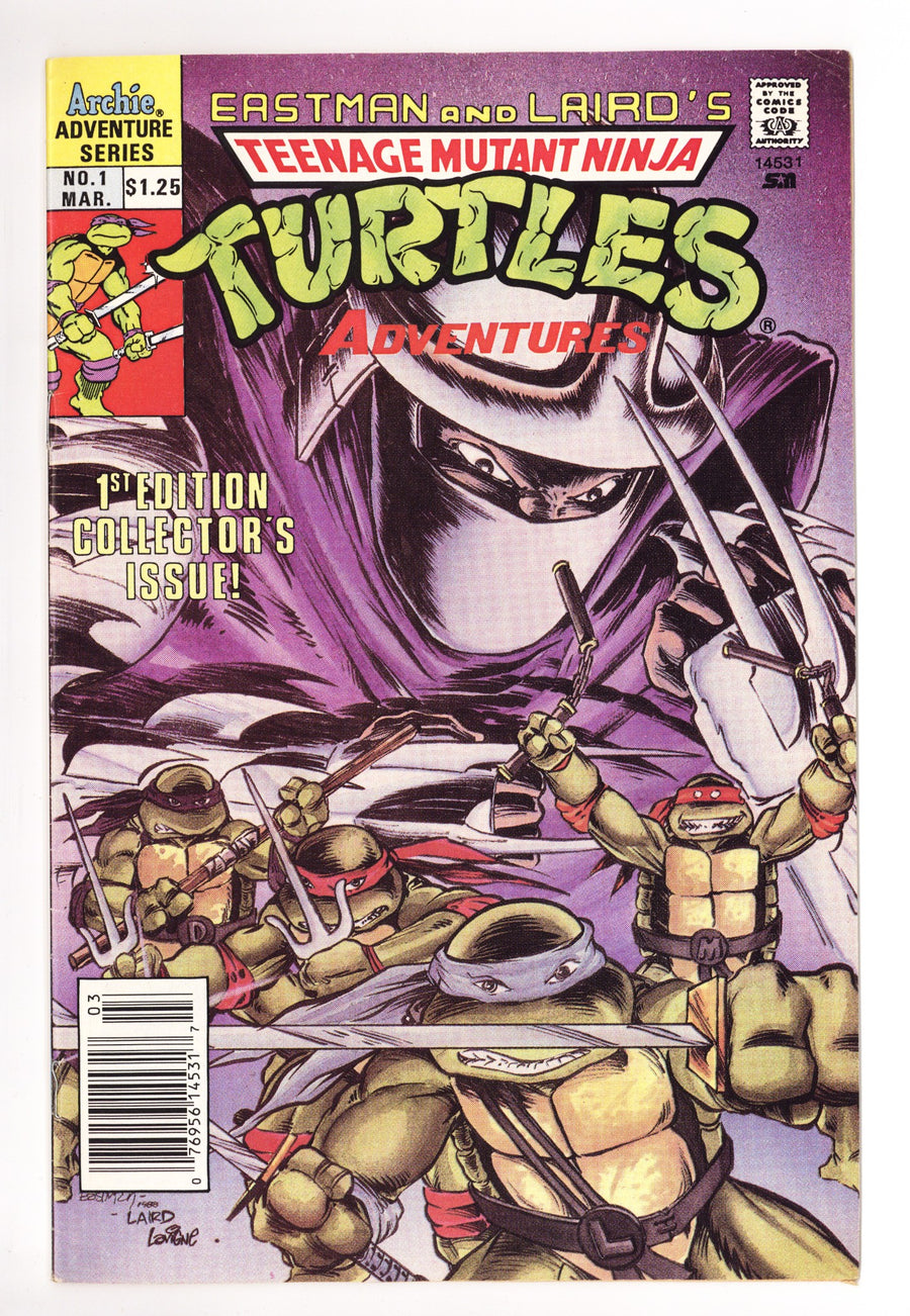 Teenage Mutant Ninja Turtles Adventures Vol 2 1 FN/VF (7.0) Newsstand (1989) Canadian Price Variant 