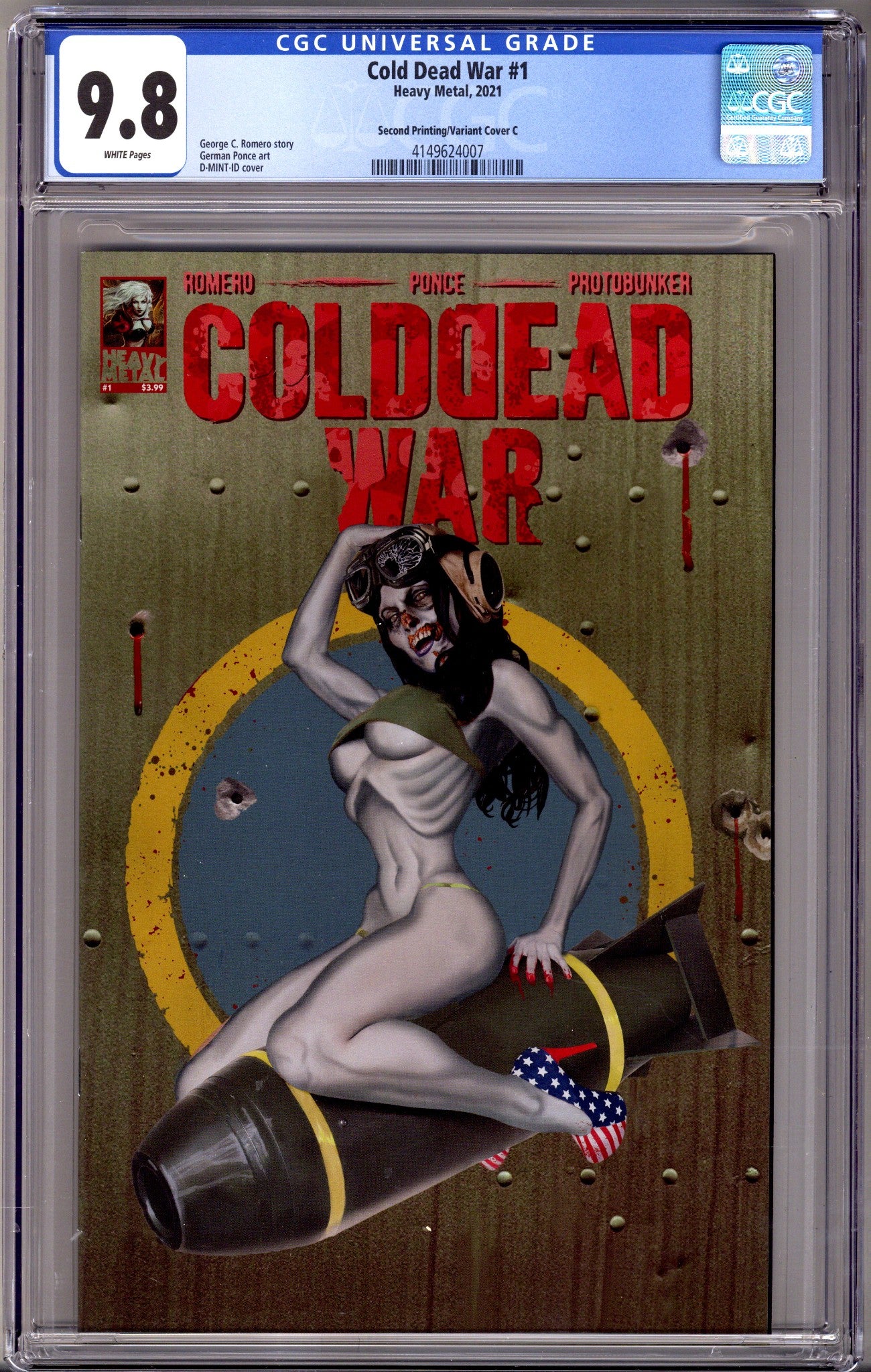 Cold Dead War 1 CGC 9.8 (NM/M) 2nd Print (2021) Zombie Variant 