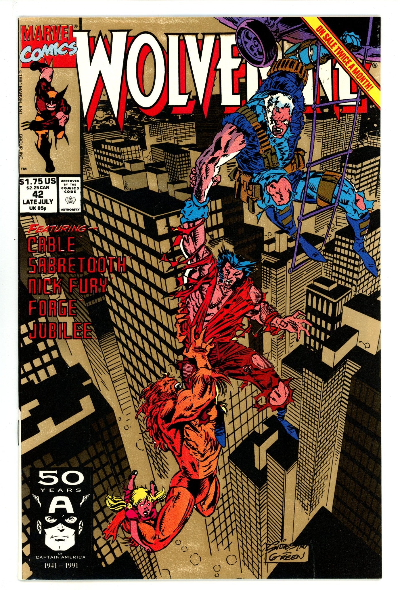 Wolverine Vol 2 42 Mid Grade (1991) 2nd Print 