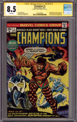 The Champions Vol 1 1 CGC 8.5 (VF+) (1975) Signed x1 Cover Tony Isabella