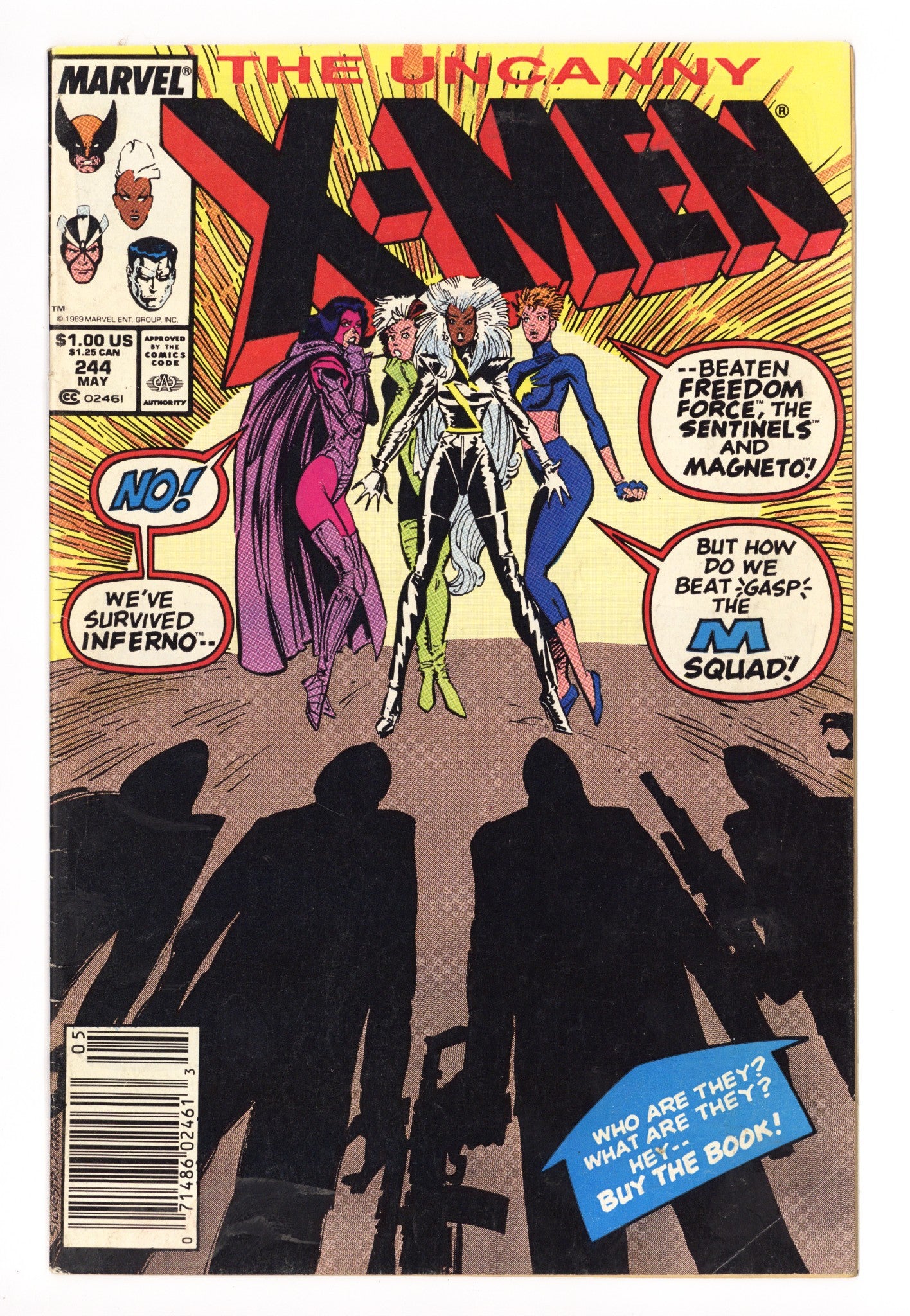 The Uncanny X-Men Vol 1 244 VG- (3.5) (1989) Newsstand 