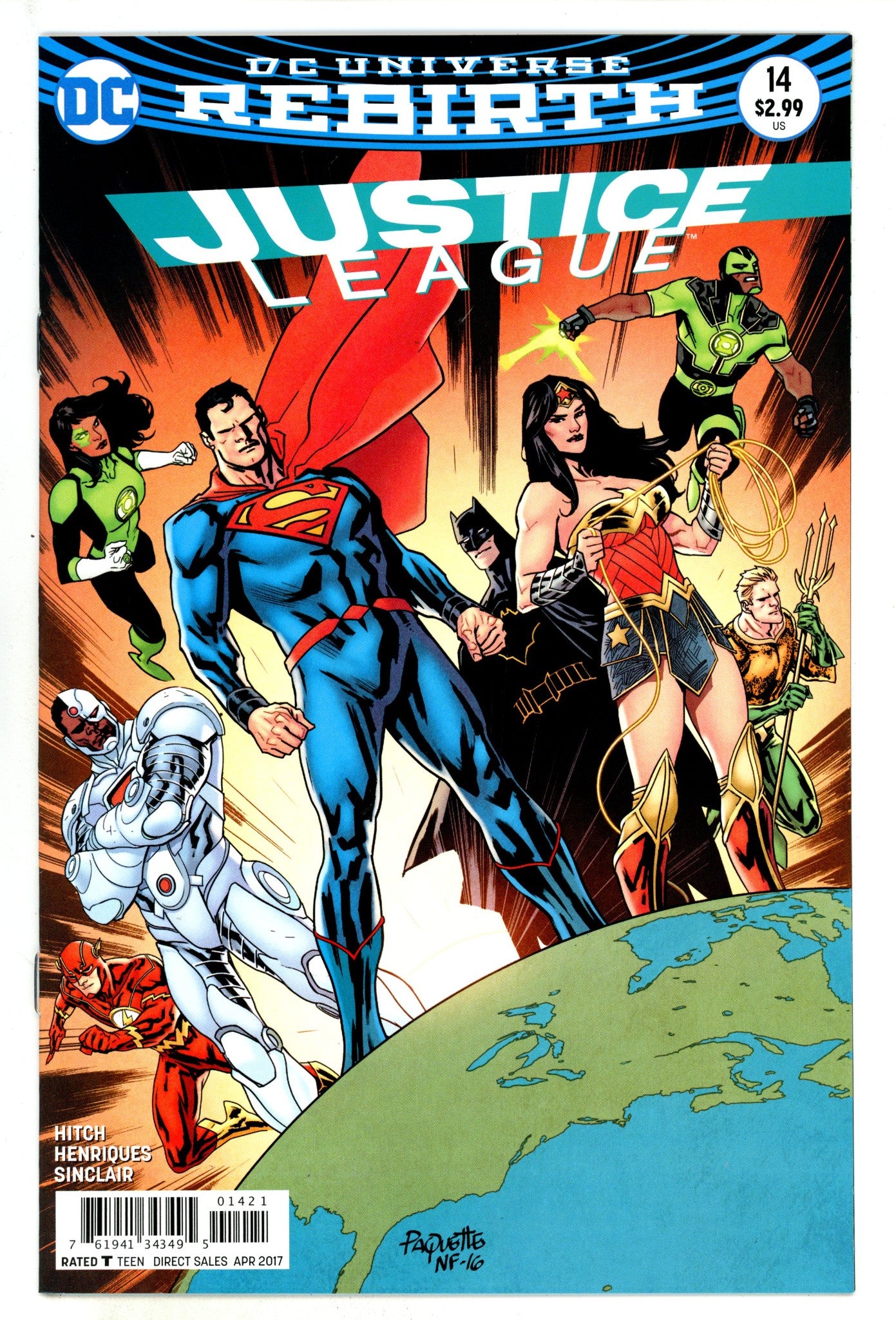 Justice League Vol 2 14 High Grade (2017) Paquette Variant 